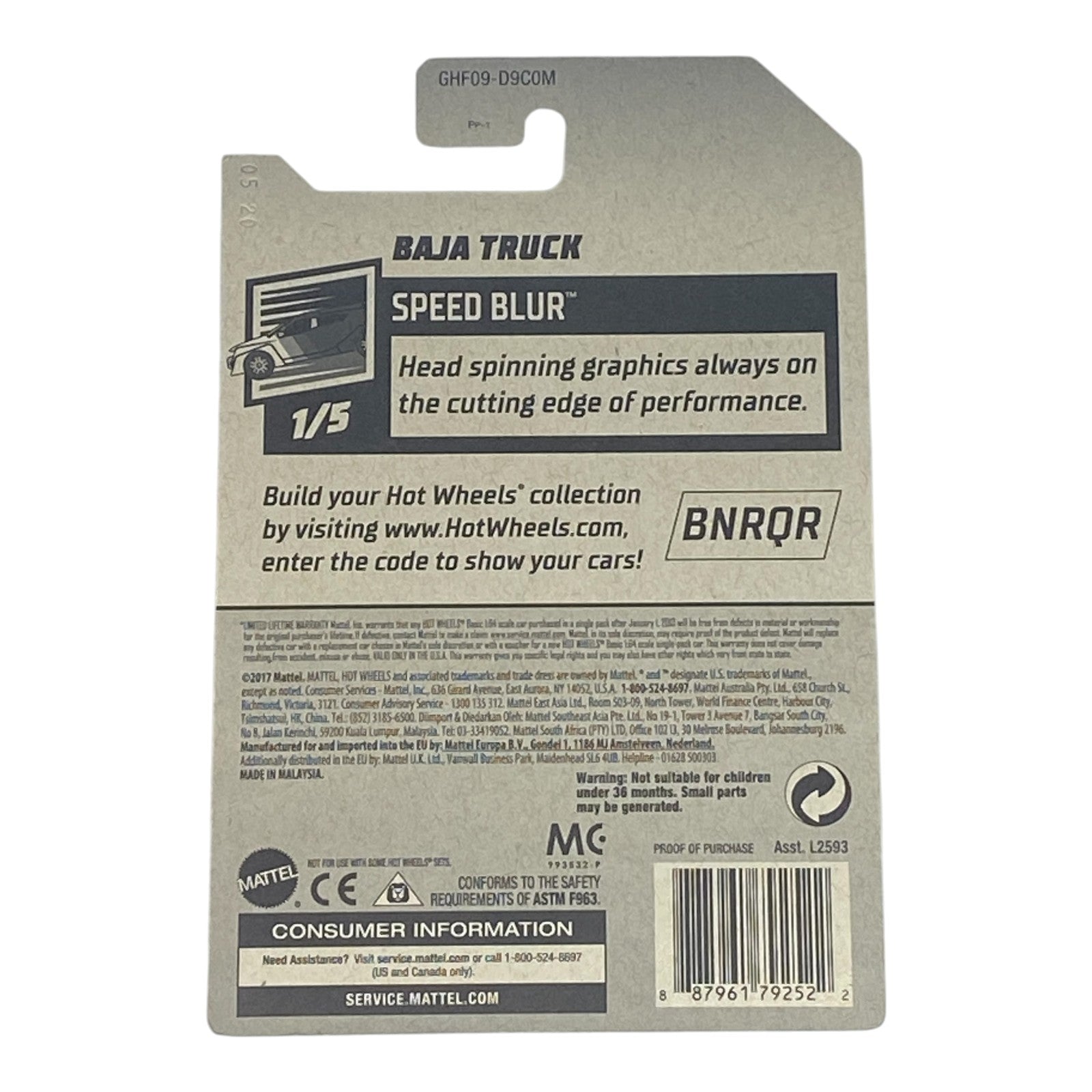 Hot Wheels Baja Truck - Speed Blur Series 1/5