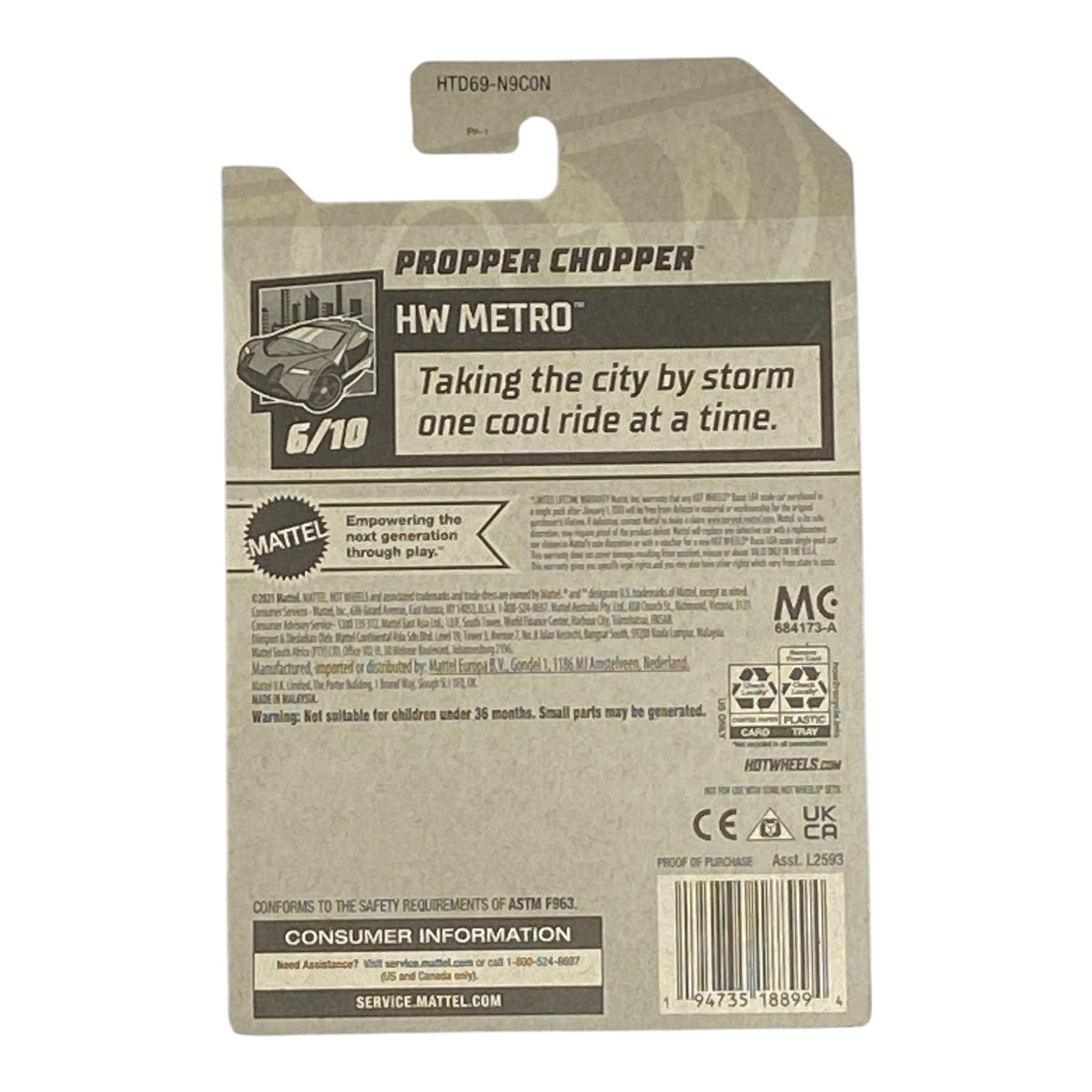 Hot Wheels Proper Chopper - Metro Series 6/10