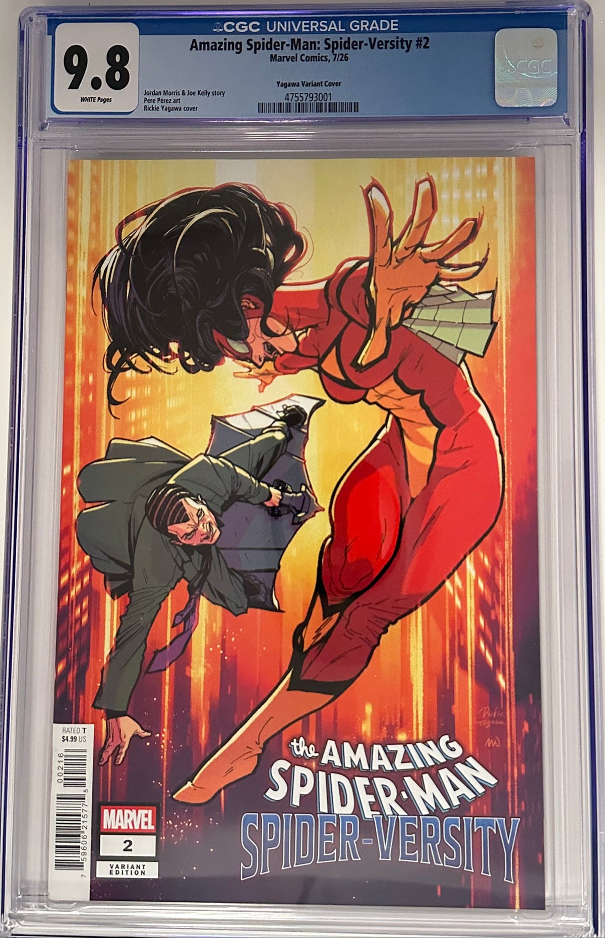 AMAZING SPIDER-MAN: SPIDER-VERSITY #2 CGC 9.8 BLUE LABEL RICKIE YAGAWA 1:25 VAR [IN STOCK]