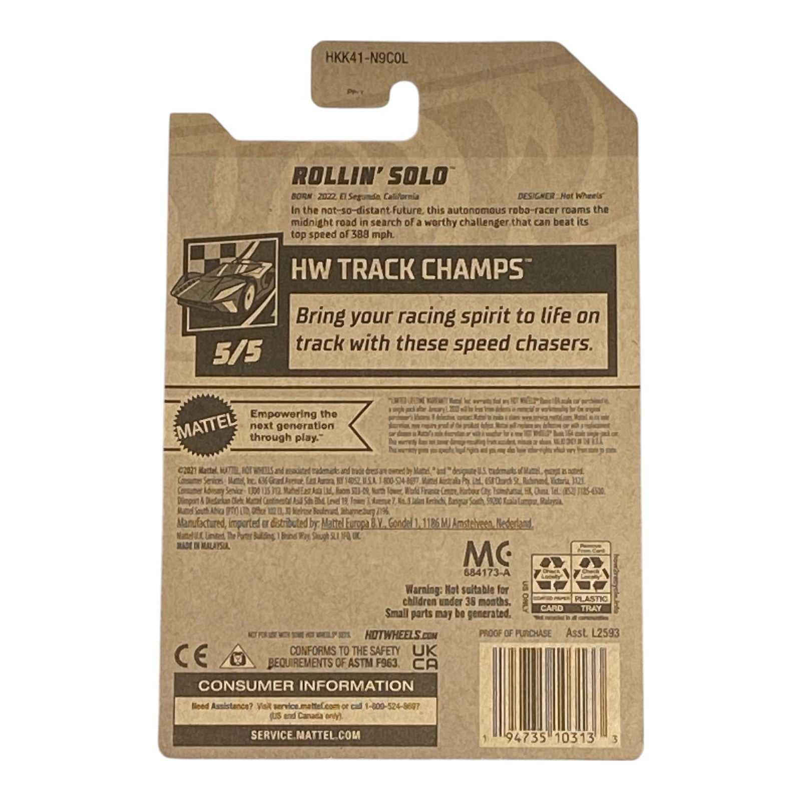 Hot Wheels Rollin' Solo - HW Track Champs Series 5/5