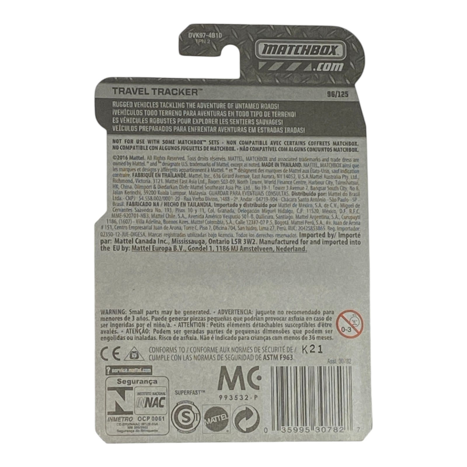 Hot Wheels Travel Tracker - Matchbox Series 96/125