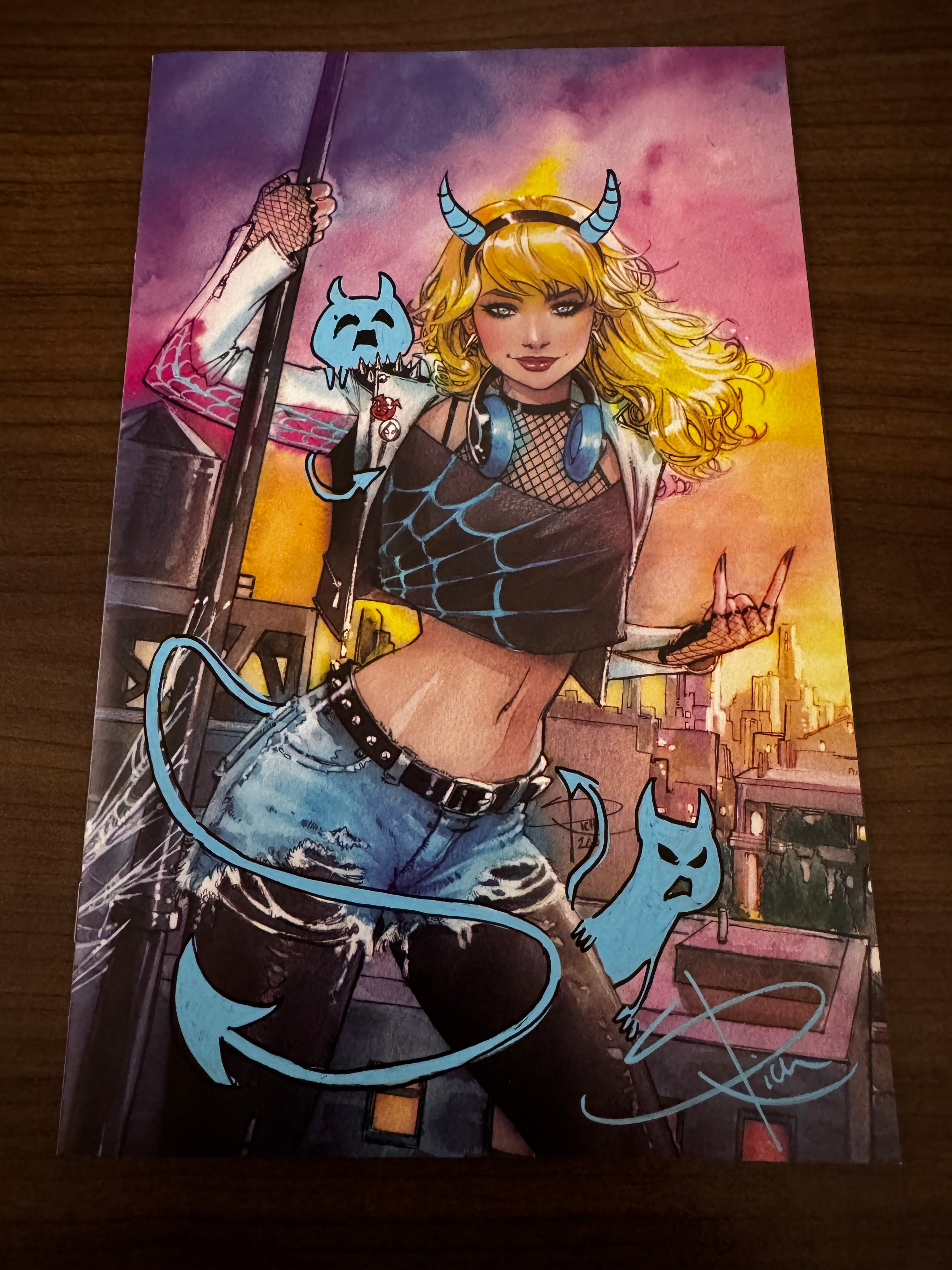 Spider Gwen Annual #1 Virgin Exclusive Sabine Rich Remarque She Devil-image