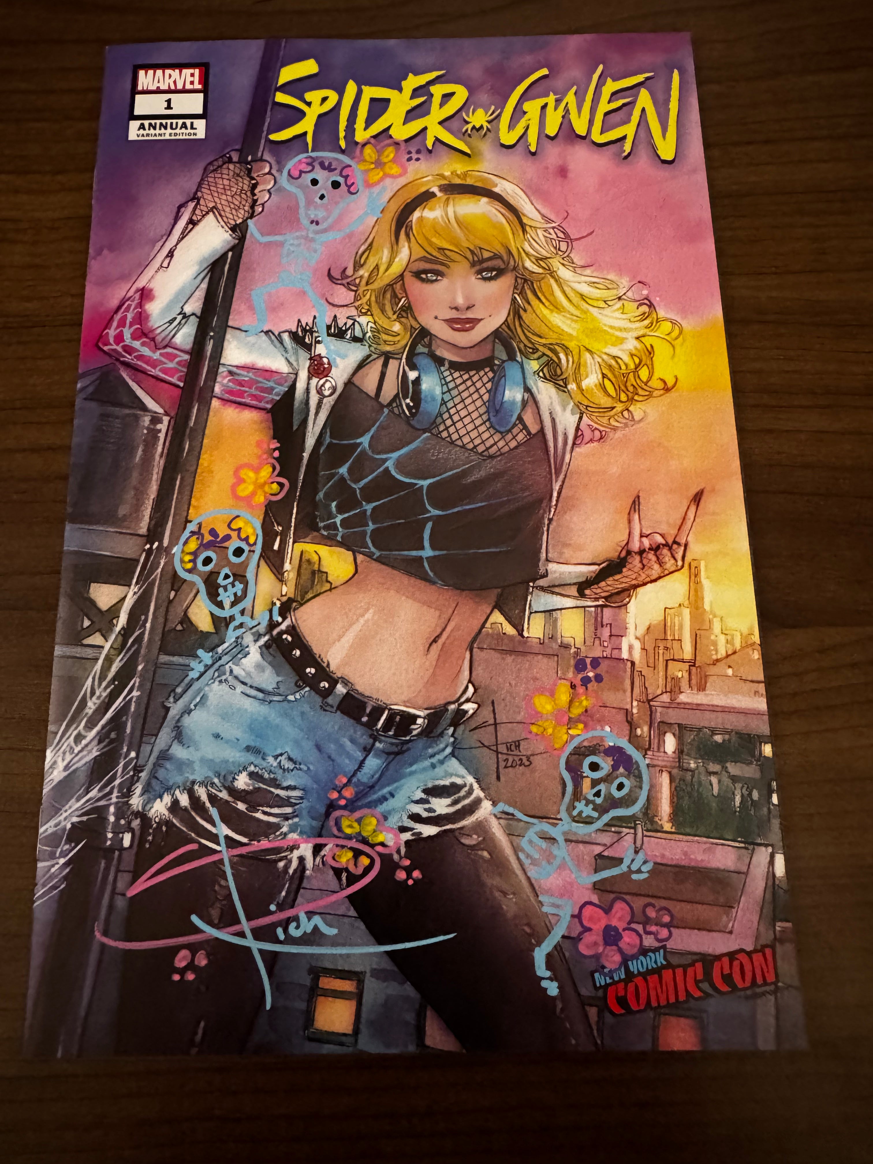 Spider Gwen Annual #1 Exclusive Sabine Rich Remarque Day of the Dead-image