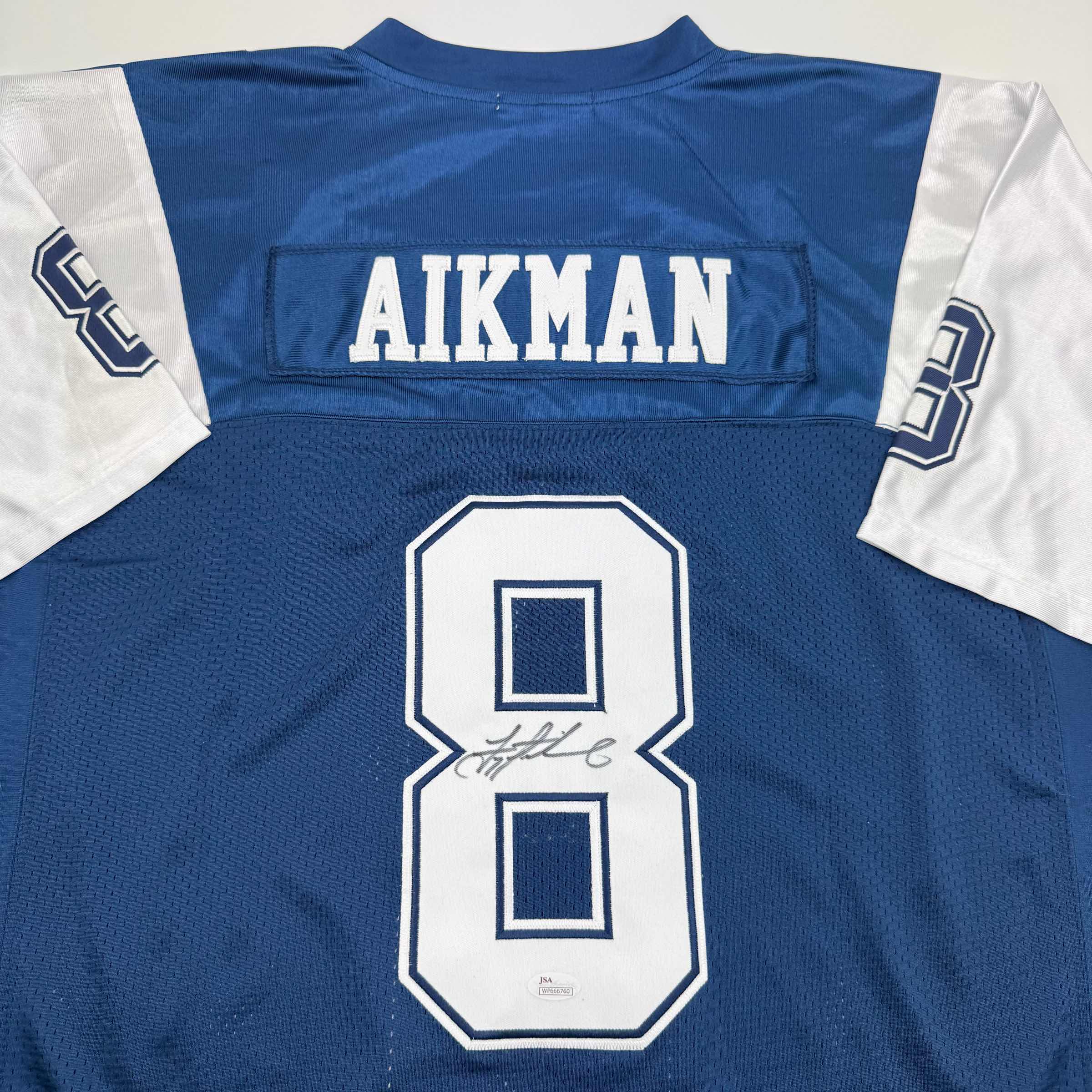 Autographed/Signed Troy Aikman Dallas Football Jersey JSA COA