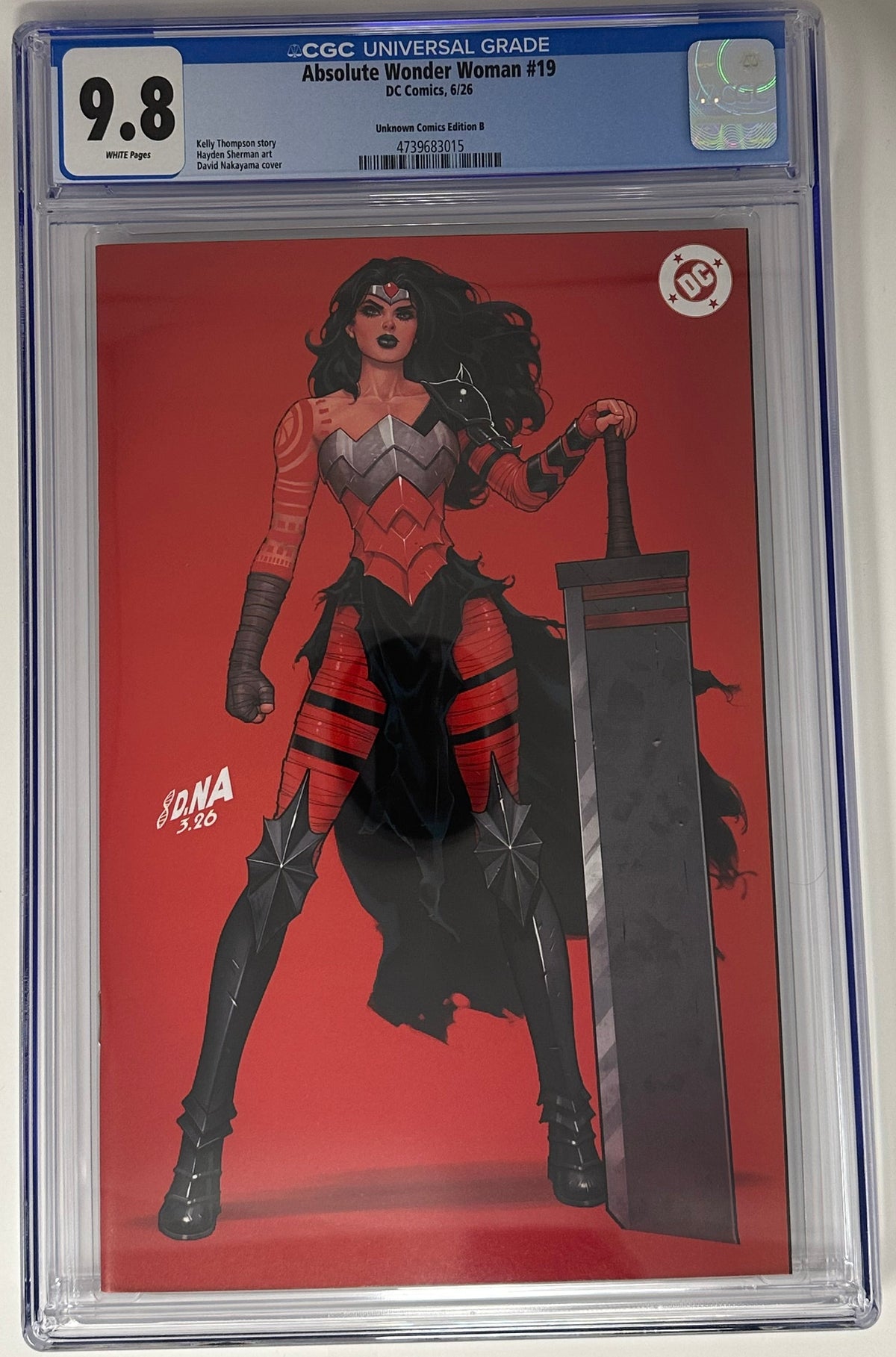 ABSOLUTE WONDER WOMAN #19 CGC 9.8 BLUE LABEL DAVID NAKAYAMA VIRGIN VAR [IN STOCK]