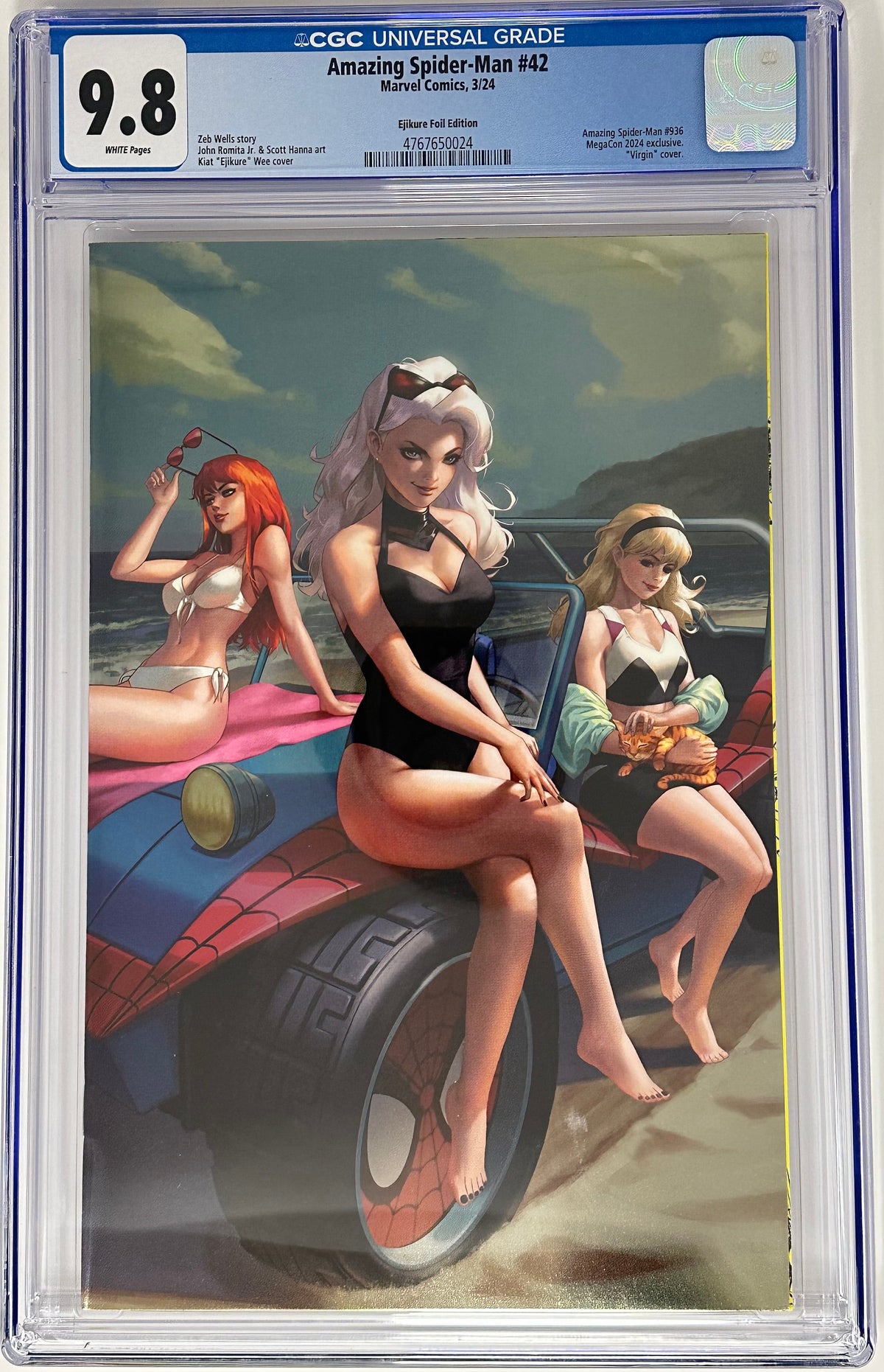[FOIL] AMAZING SPIDER-MAN #42 CGC 9.8 BLUE LABEL EJIKURE EXCLUSIVE VIRGIN VAR [IN STOCK]