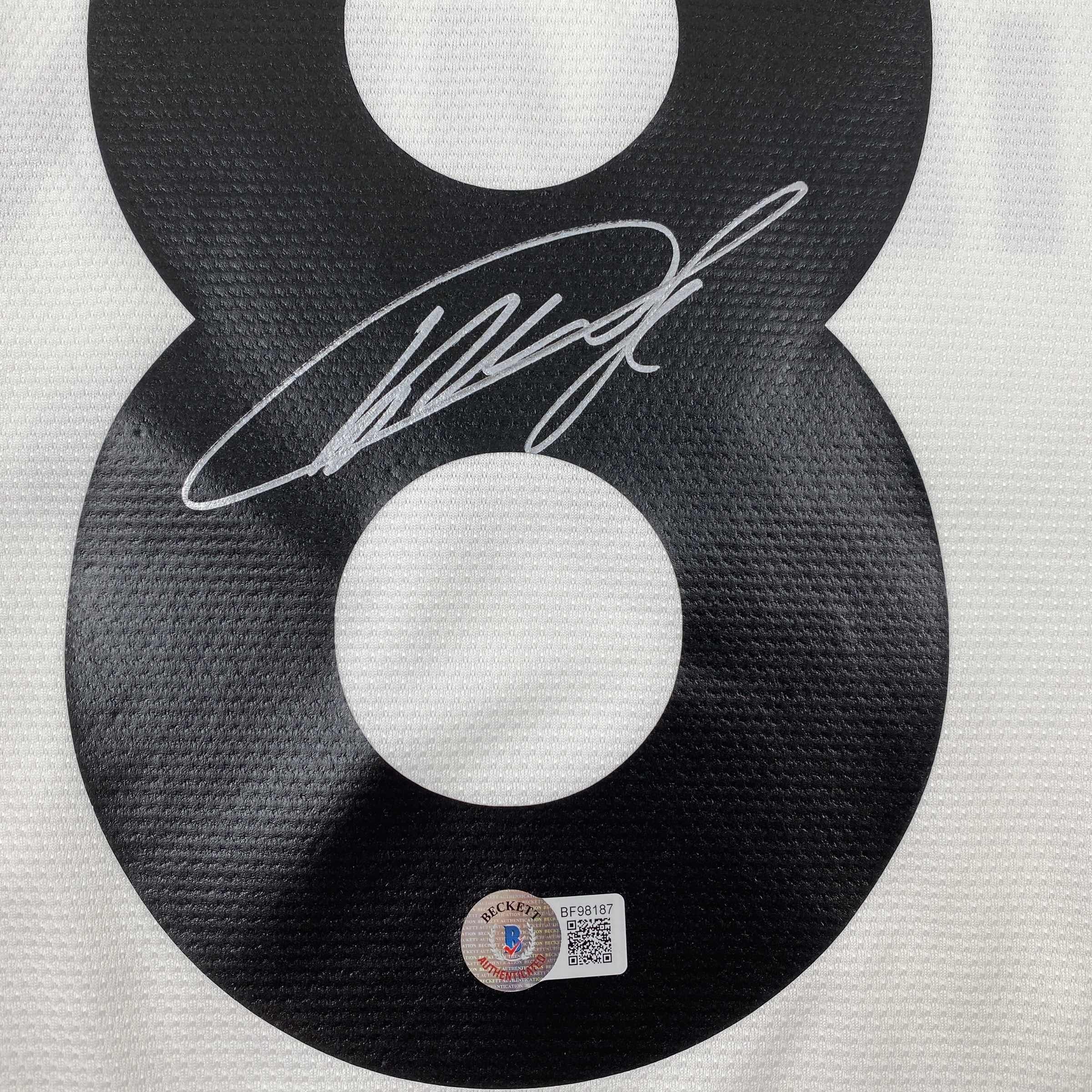 Autographed/Signed Ricardo Kaka Real Madrid White Soccer Futbol Jersey Beckett BAS COA