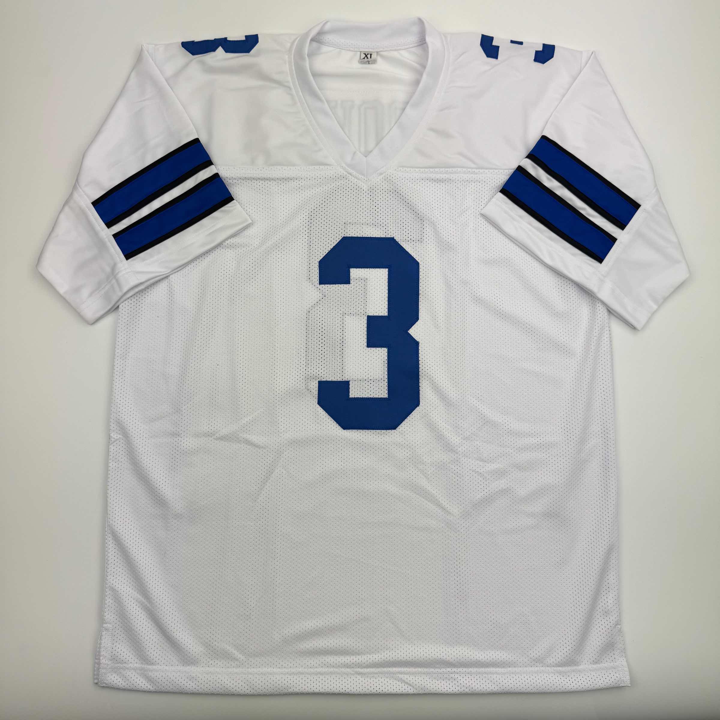 Autographed/Signed Brandin Cooks Dallas White Football Jersey JSA COA