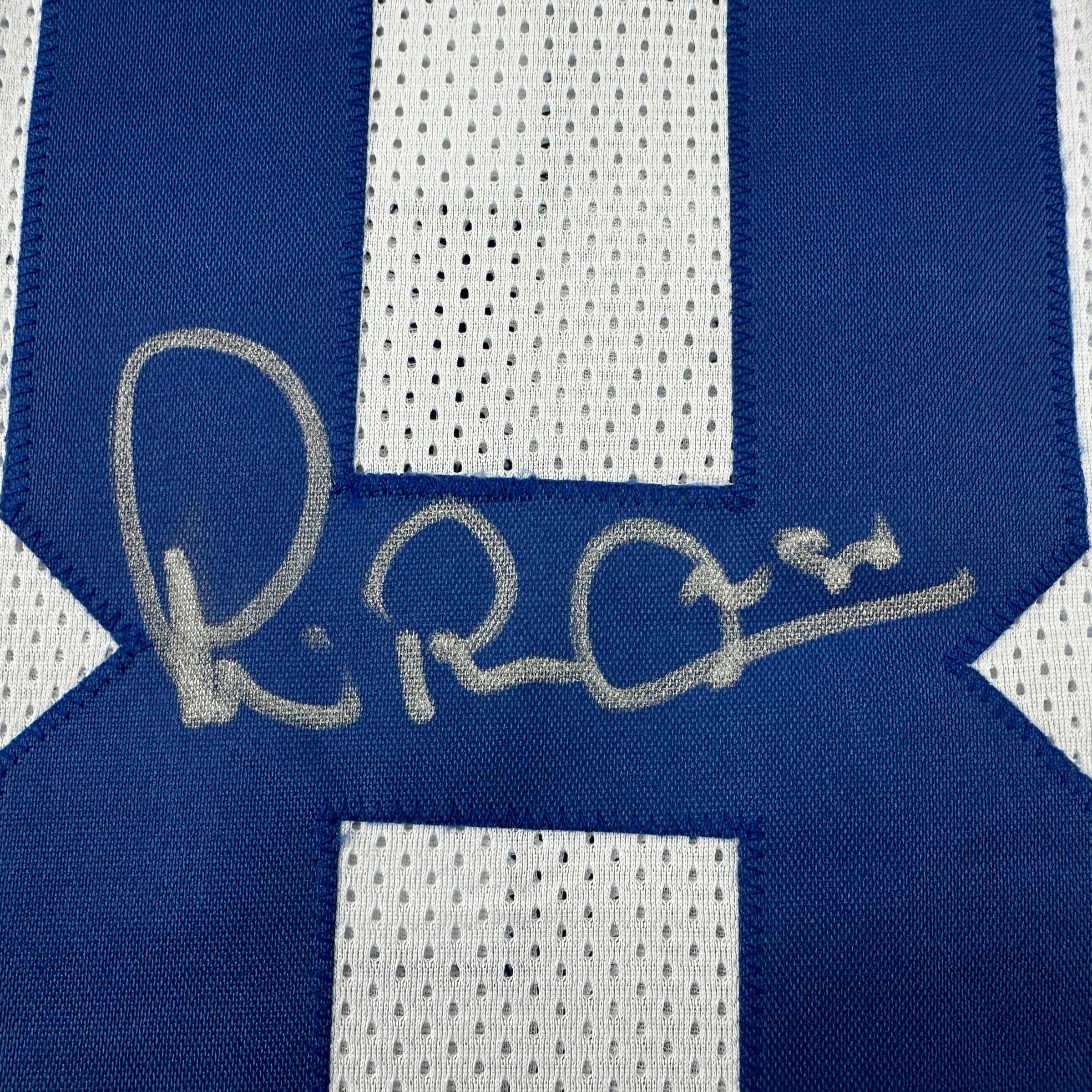 Autographed/Signed Michael Irvin Dallas White Football Jersey Beckett BAS COA