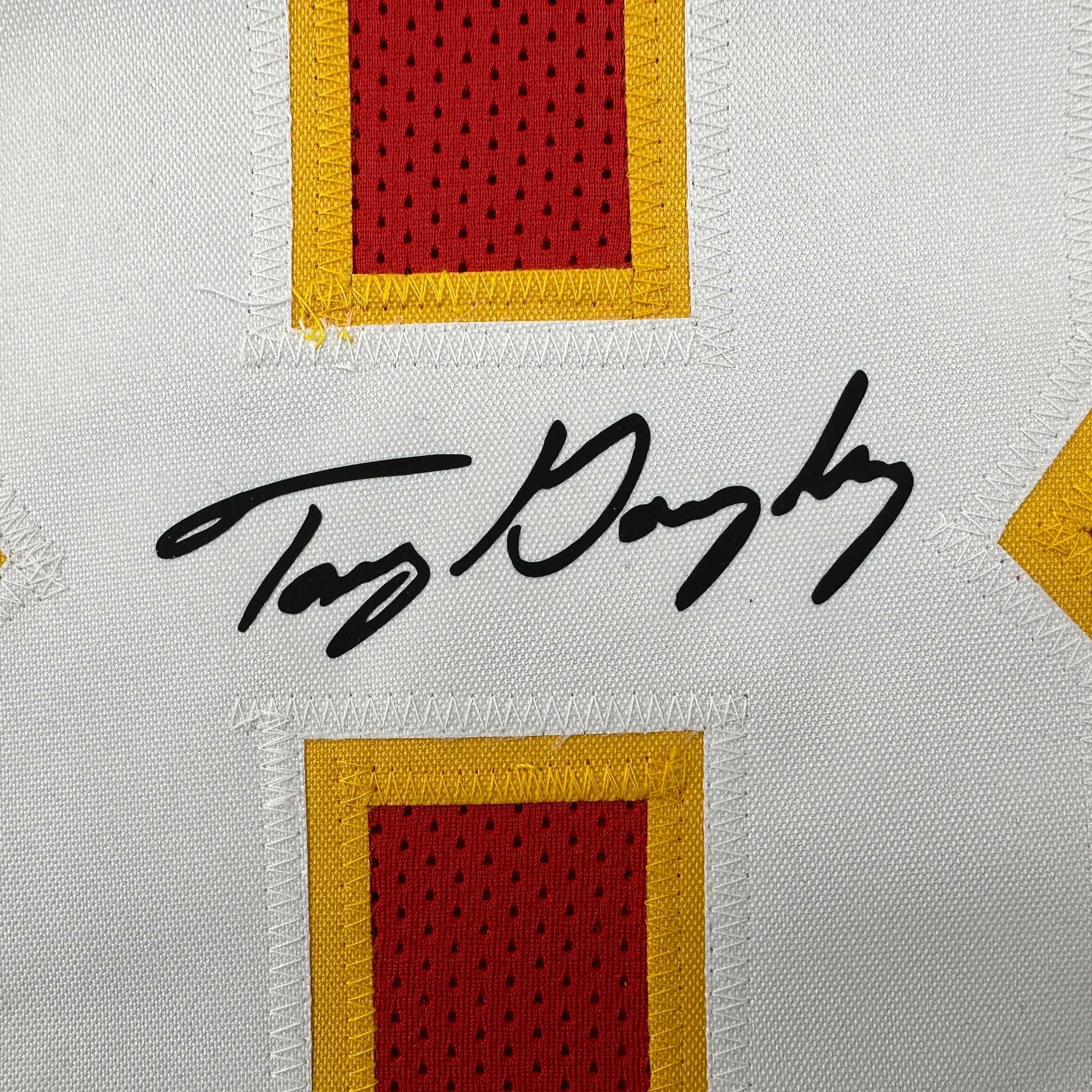 Facsimile Autographed Tony Gonzalez Kansas City Red Reprint Laser Auto Football Jersey Size Men's XL