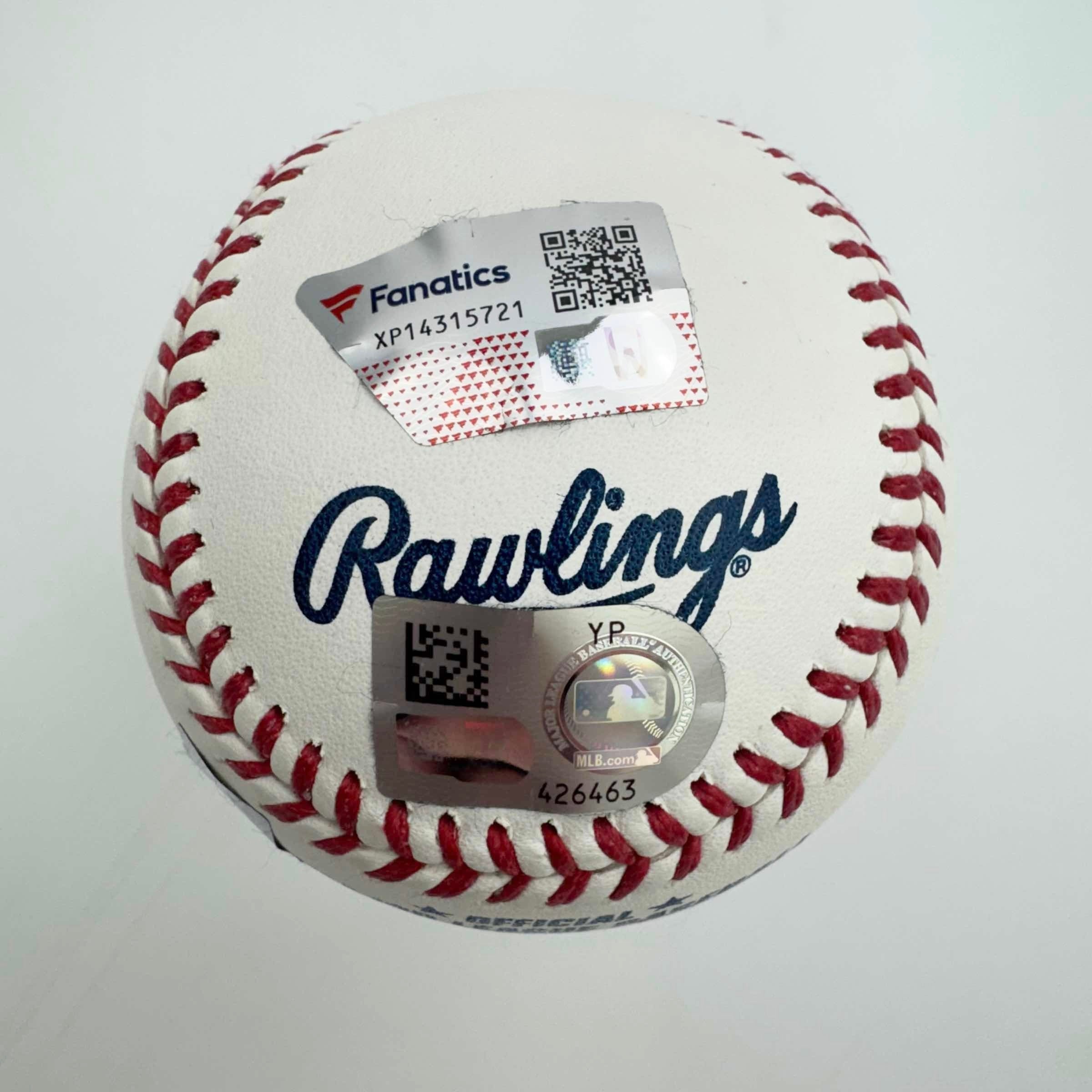 Autographed/Signed Ronald Acuna Jr. Rawlings Official Major League ROML Baseball Fanatics COA