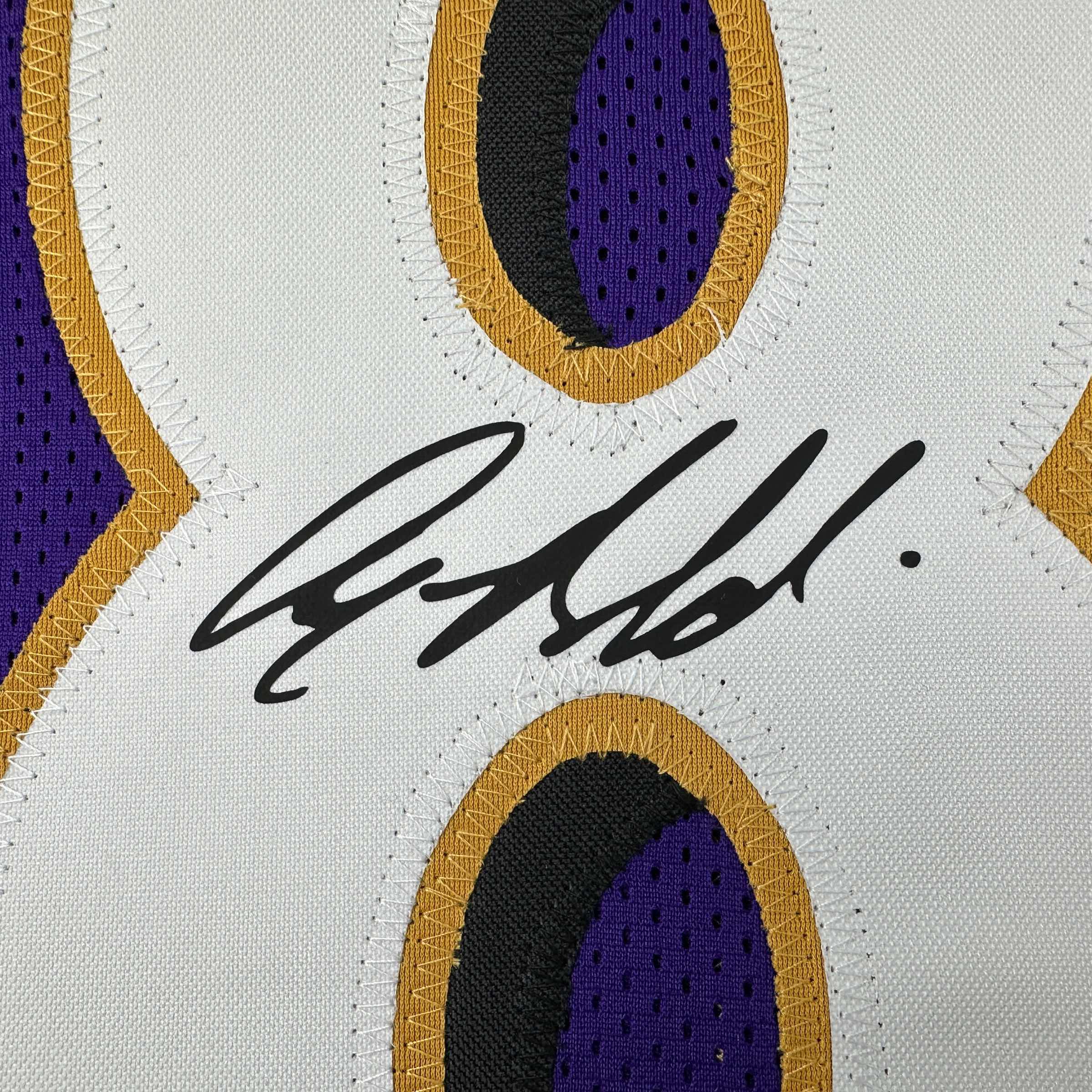 Facsimile Autographed Anquan Boldin Baltimore Purple Reprint Laser Auto Football Jersey Size Men's XL