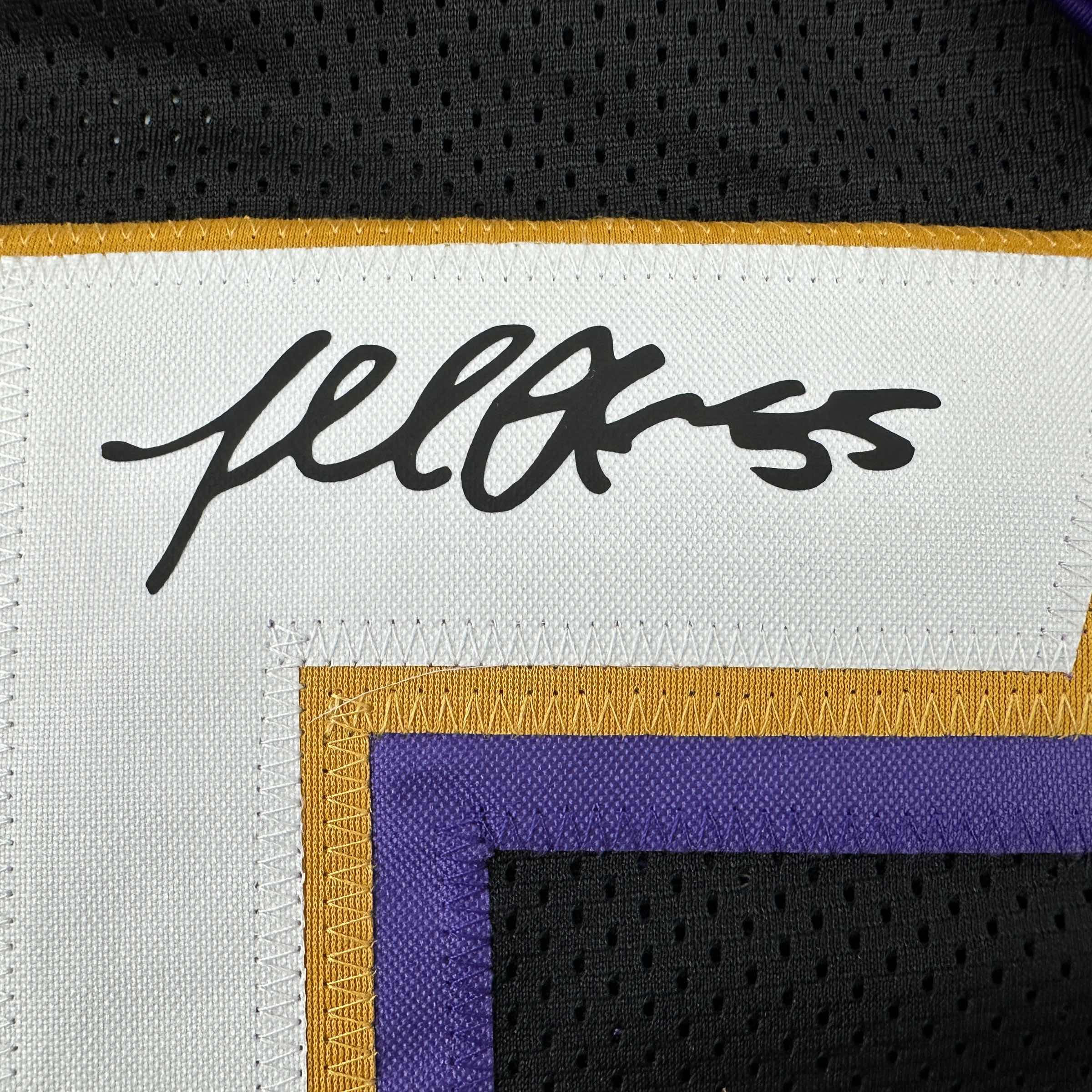Facsimile Autographed Terrell Suggs Baltimore Black Reprint Laser Auto Football Jersey Size Men's XL