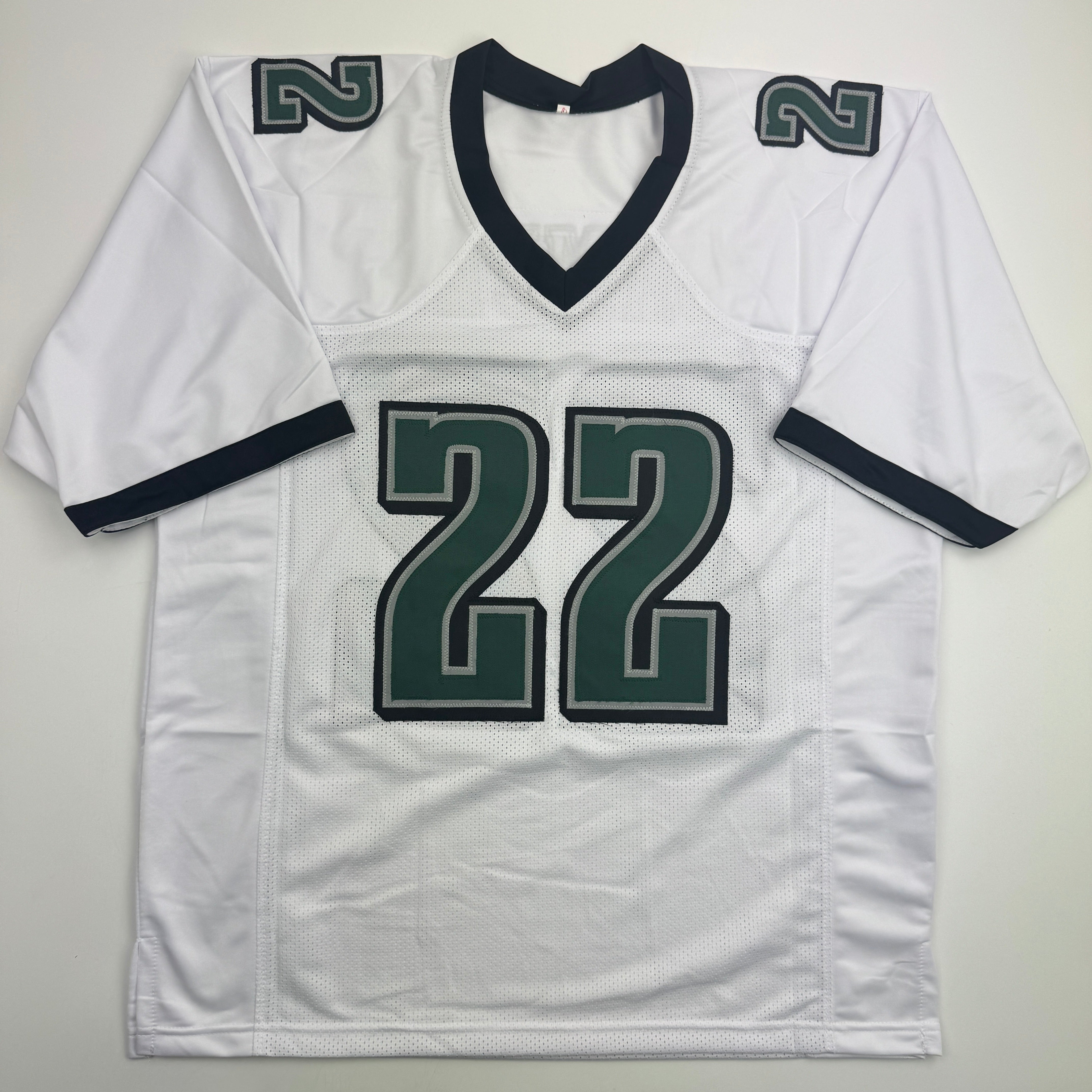 Autographed/Signed Asante Samuel Sr. Philadelphia White Football Jersey JSA COA