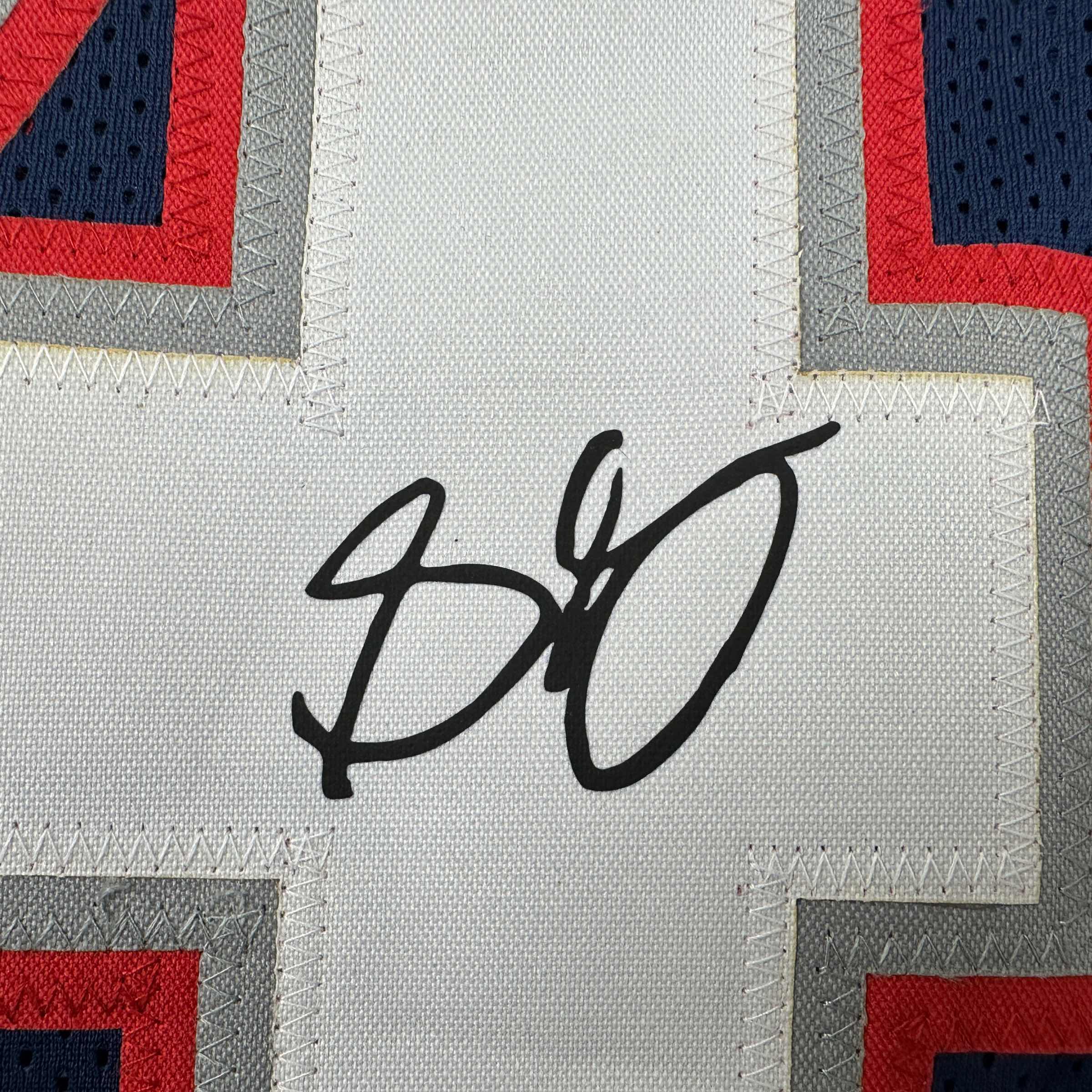 Facsimile Autographed Stephon Gilmore New England Blue Reprint Laser Auto Football Jersey Size Men's XL
