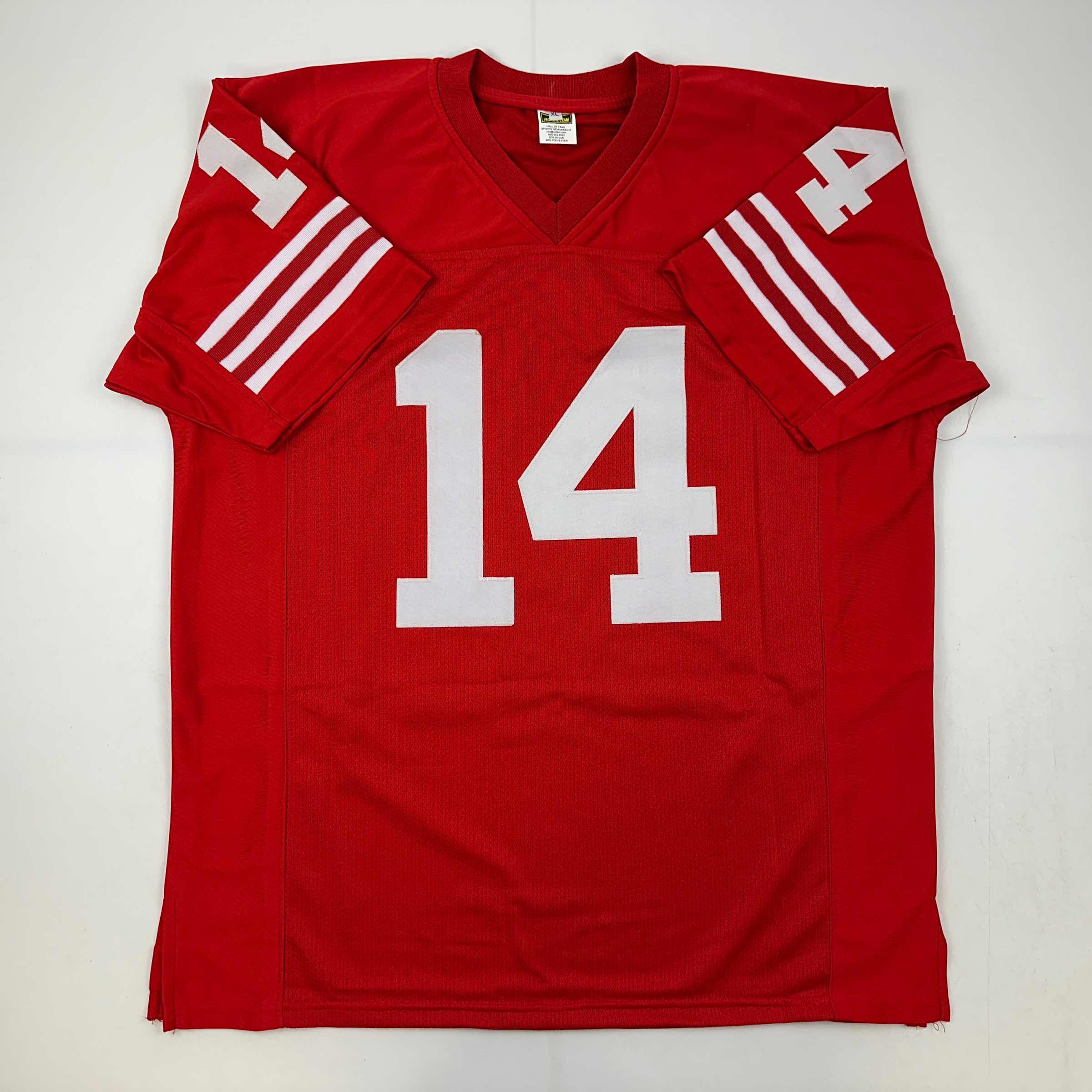Facsimile Autographed Y.A. YA Tittle San Francisco Red Reprint Laser Auto Football Jersey Size Men's XL