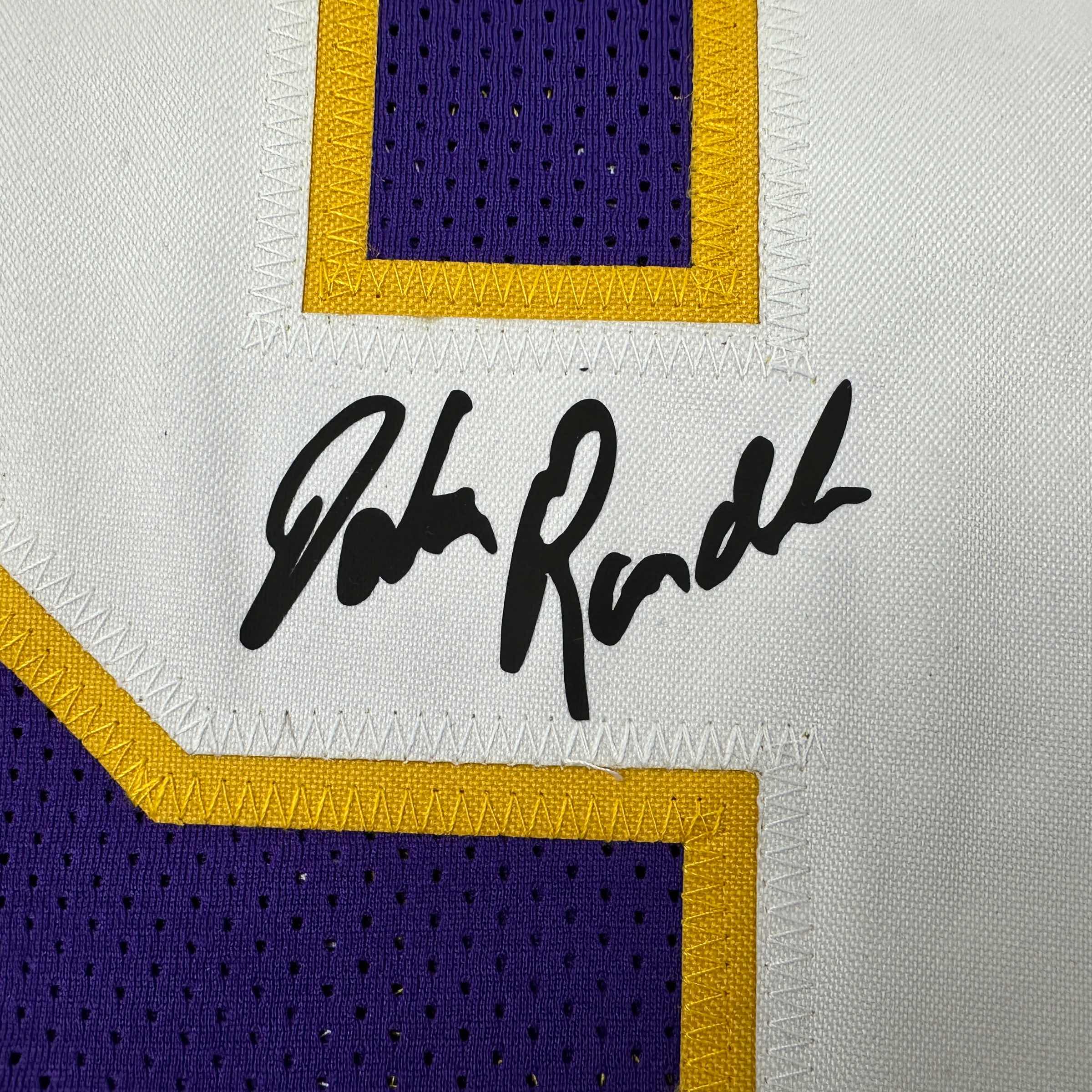 Framed Facsimile Autographed John Randle 35x39 Minnesota Purple Reprint Laser Auto Football Jersey