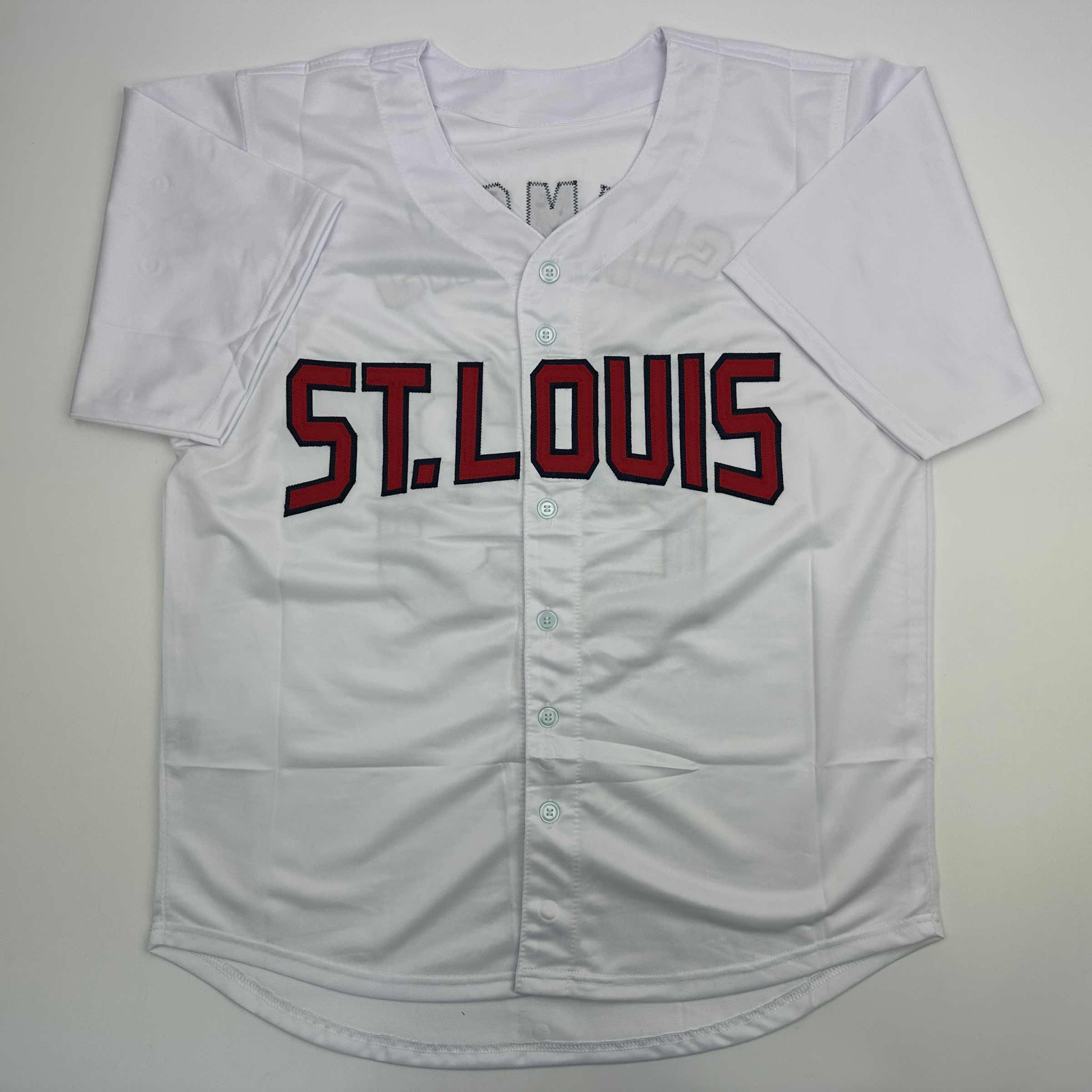 Autographed/Signed Ted Simmons St. Louis White Baseball Jersey JSA COA
