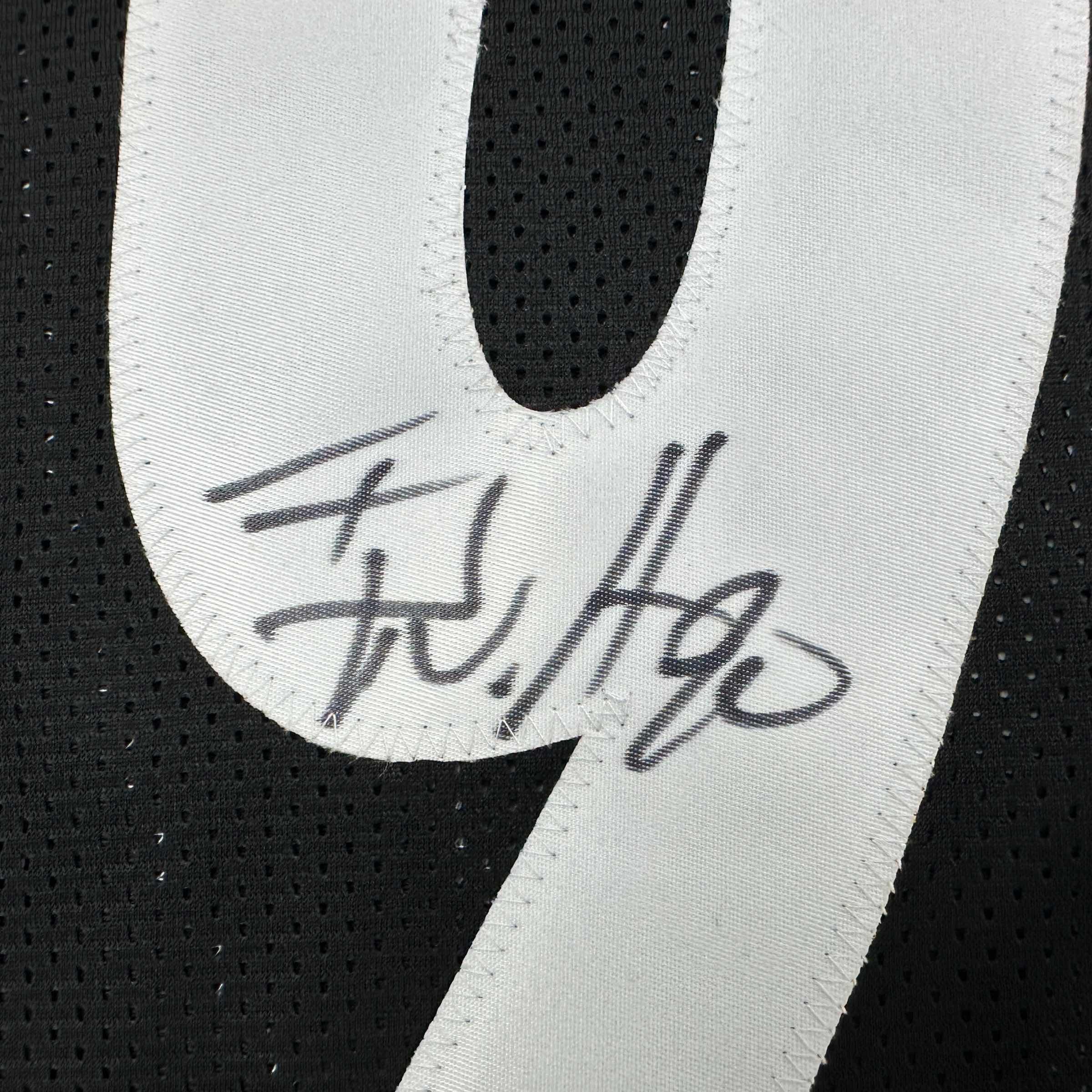 Autographed/Signed TJ T.J. Watt Pittsburgh Black Football Jersey Beckett BAS COA