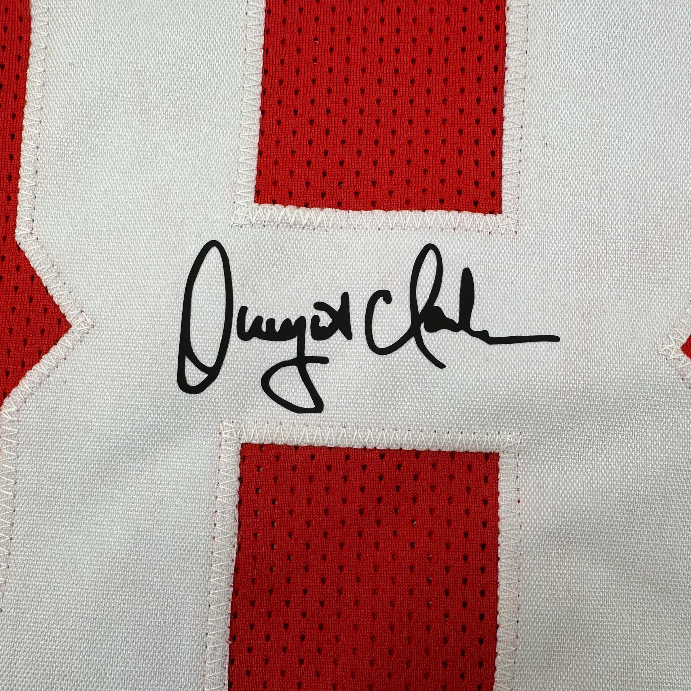 Facsimile Autographed Dwight Clark San Francisco Red Reprint Laser Auto Football Jersey Size Men's XL