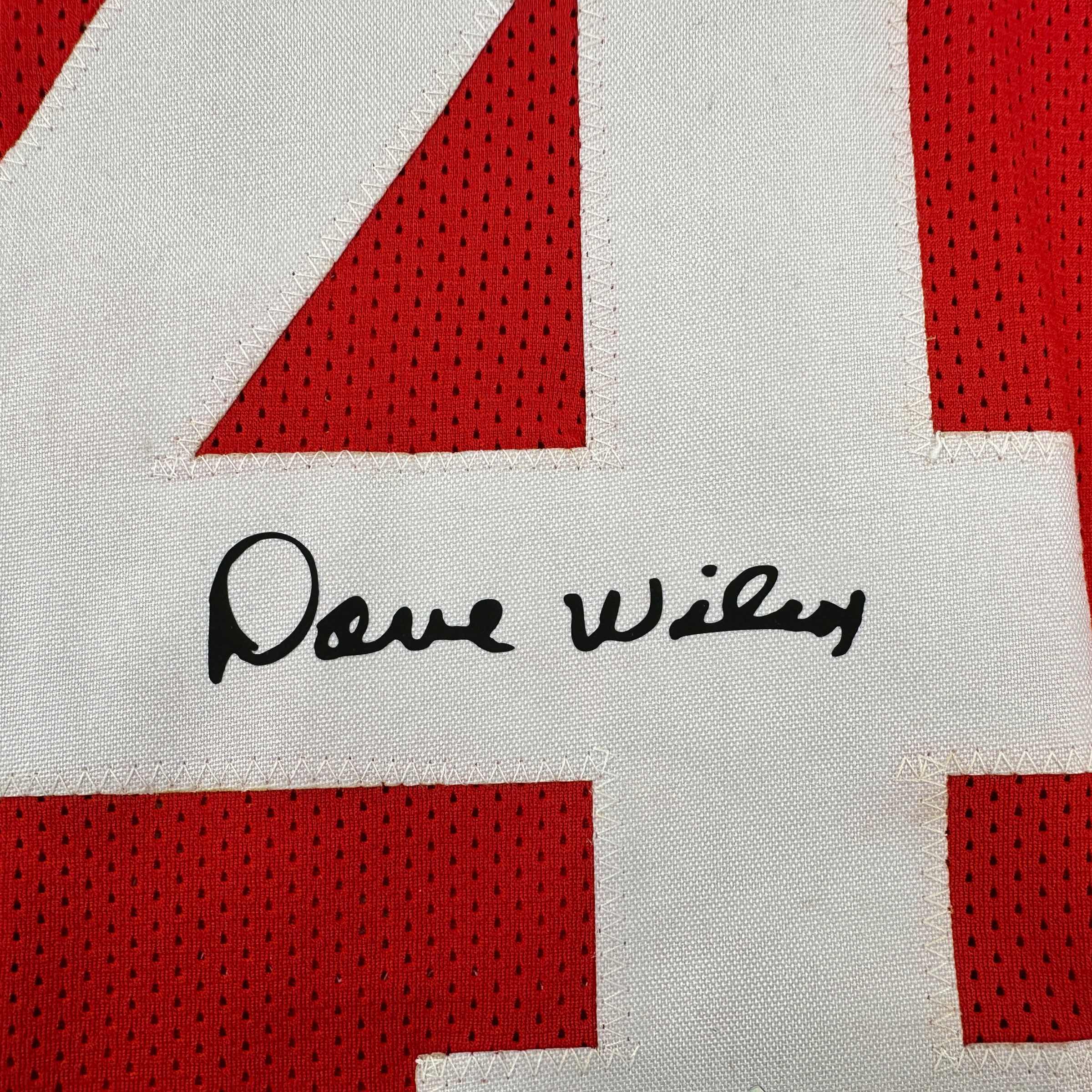 Framed Facsimile Autographed Dave Wilcox 35x39 San Francisco Red Reprint Laser Auto Football Jersey