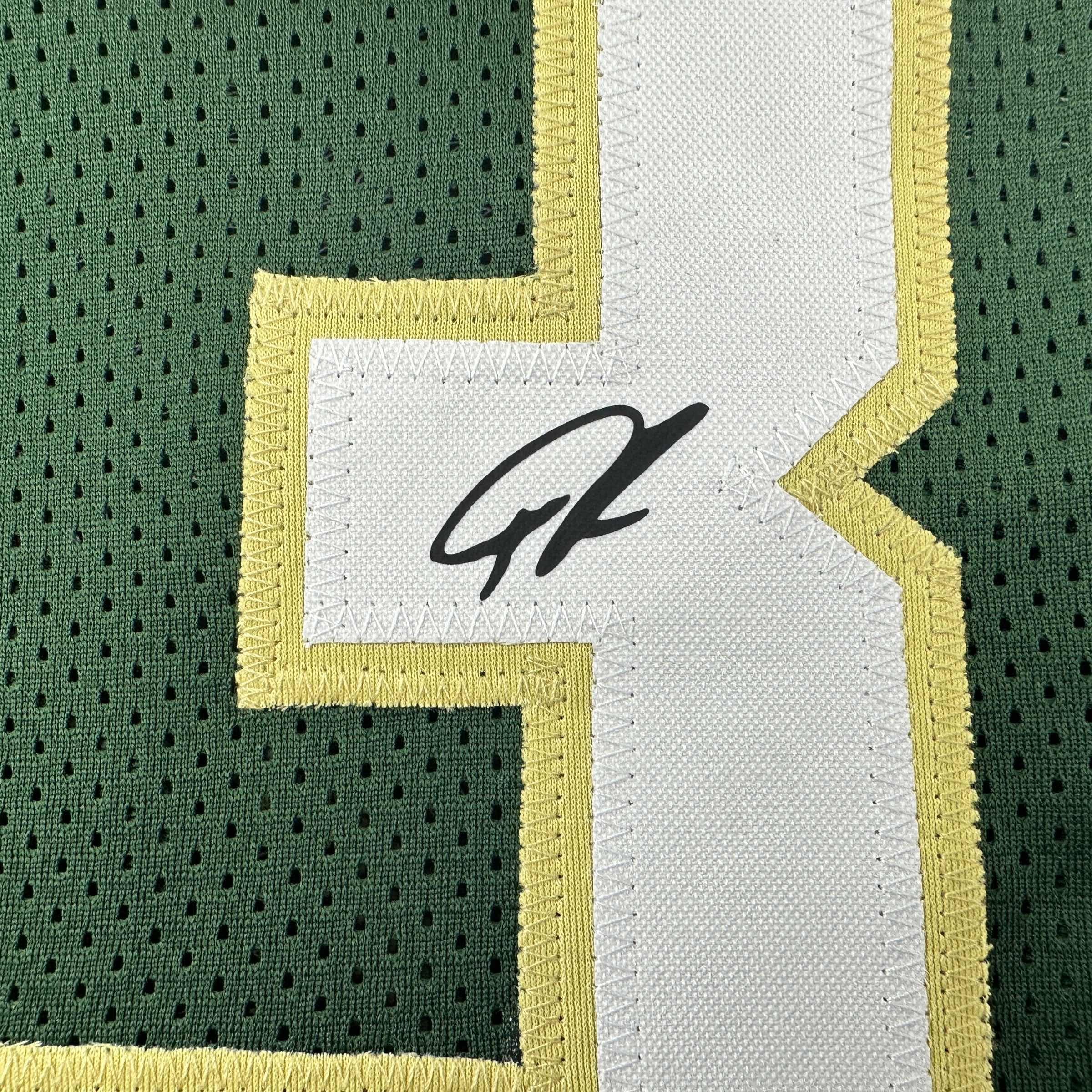 Facsimile Autographed Giannis Antetokounmpo Milwaukee Green Reprint Laser Auto Basketball Jersey Size Men's XL