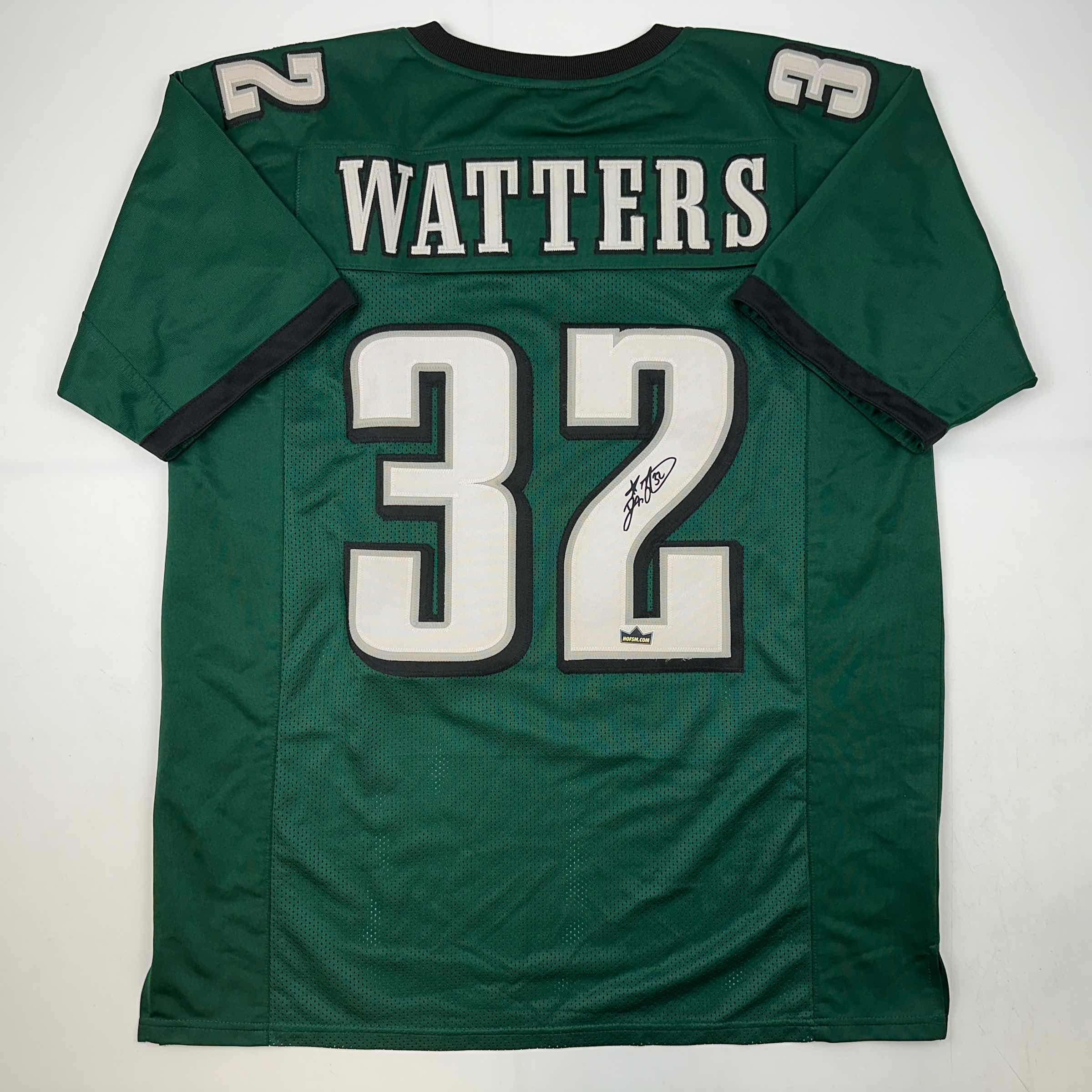 Facsimile Autographed Ricky Watters Philadelphia Green Reprint Laser Auto Football Jersey Size Men's XL