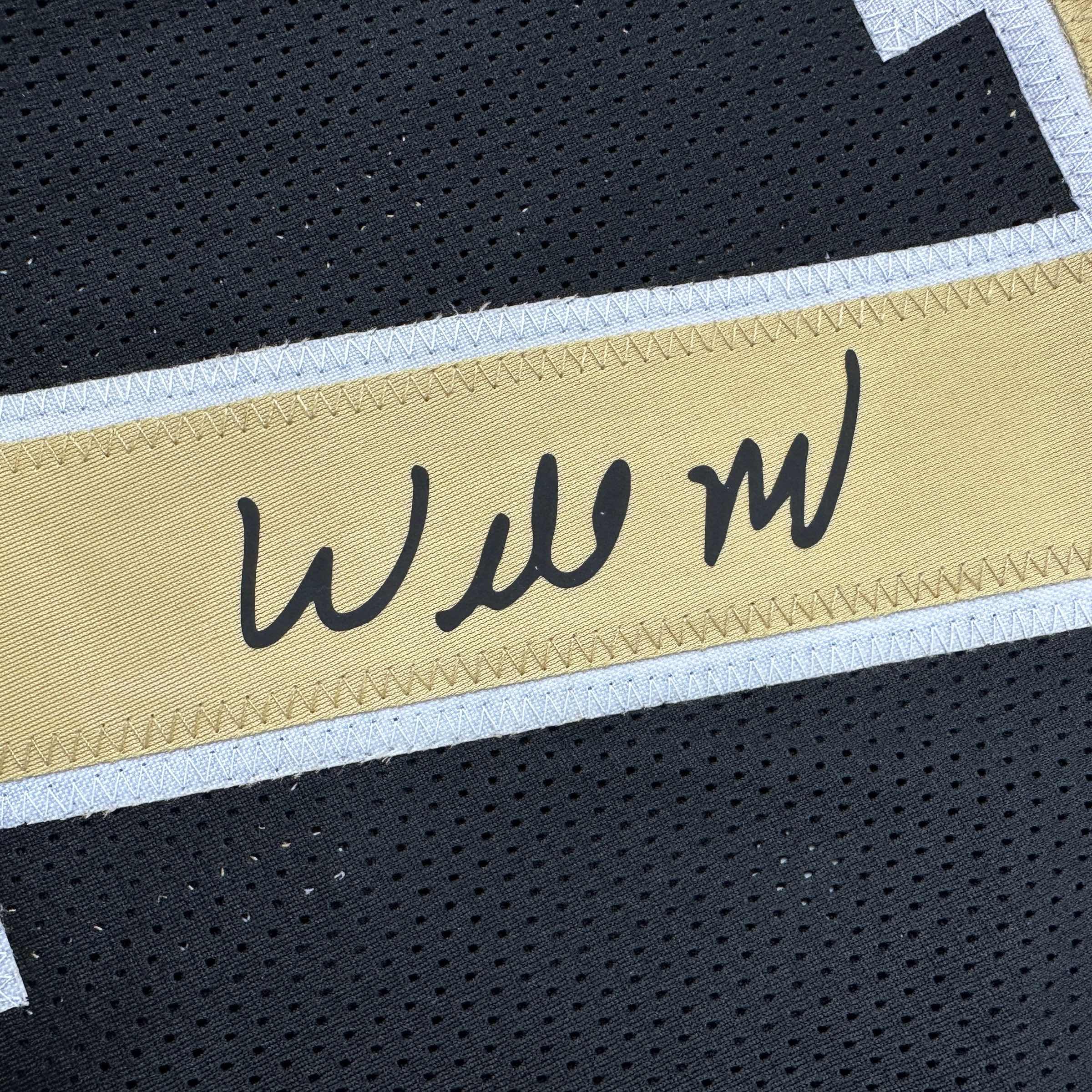 Facsimile Autographed Willie Roaf New Orleans Black Reprint Laser Auto Football Jersey Size Men's XL