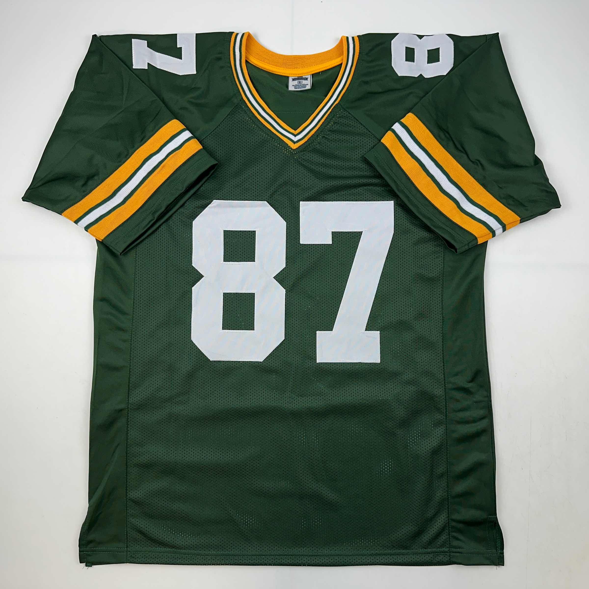 Facsimile Autographed Jordy Nelson Green Bay Green Reprint Laser Auto Football Jersey Size Men's XL