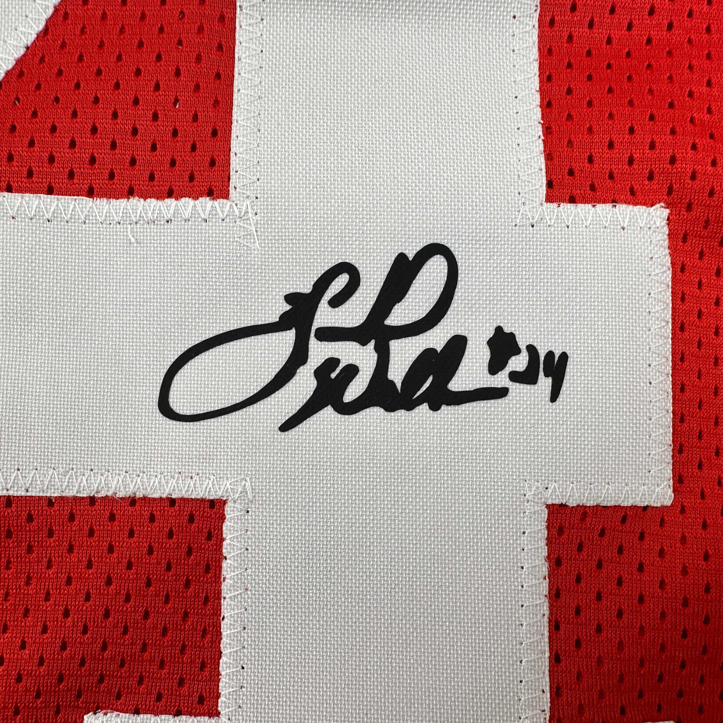 Facsimile Autographed Herschel Walker Georgia Red Reprint Laser Auto College Football Jersey Size Men's XL