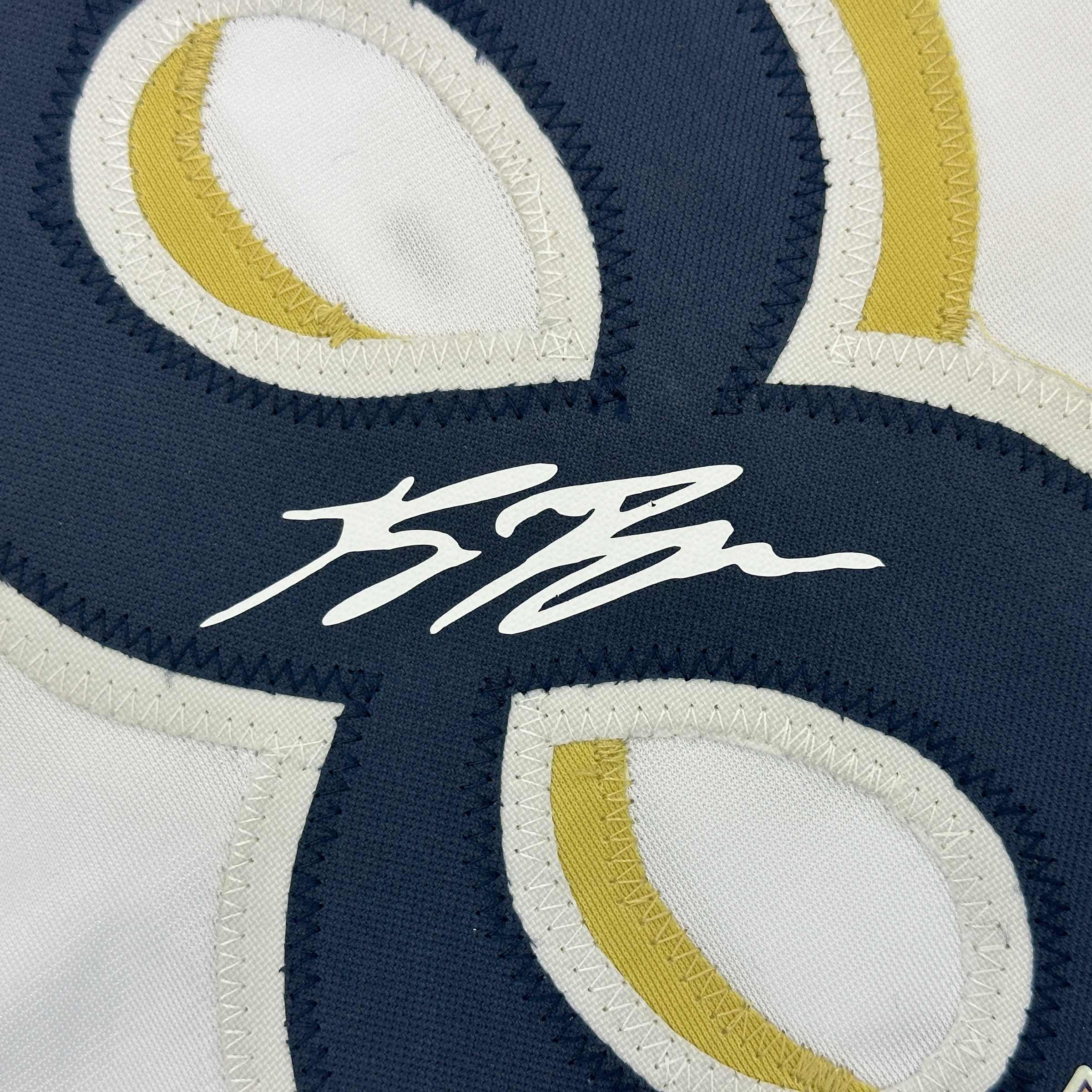 Framed Facsimile Autographed Ryan Braun 35x39 Milwaukee White Reprint Laser Auto Baseball Jersey