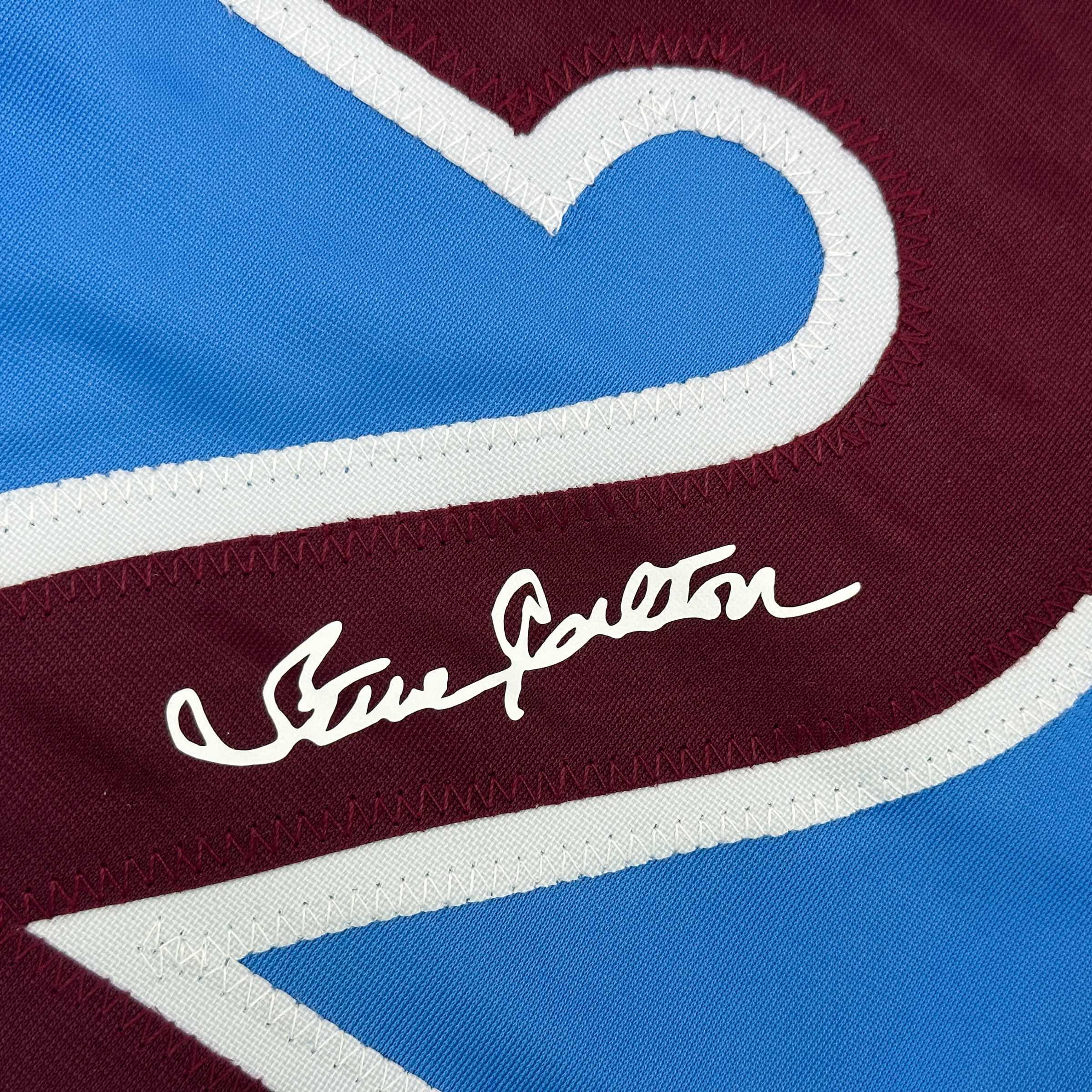 Facsimile Autographed Steve Carlton Philadelphia Blue Retro Reprint Laser Auto Baseball Jersey Size Men's XL