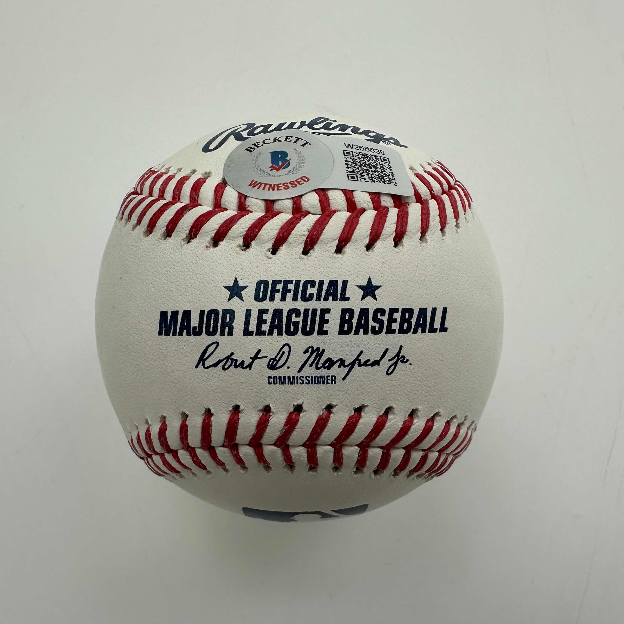 Autographed/Signed Yadier Molina Rawlings Official Major League Baseball ROML Beckett BAS COA