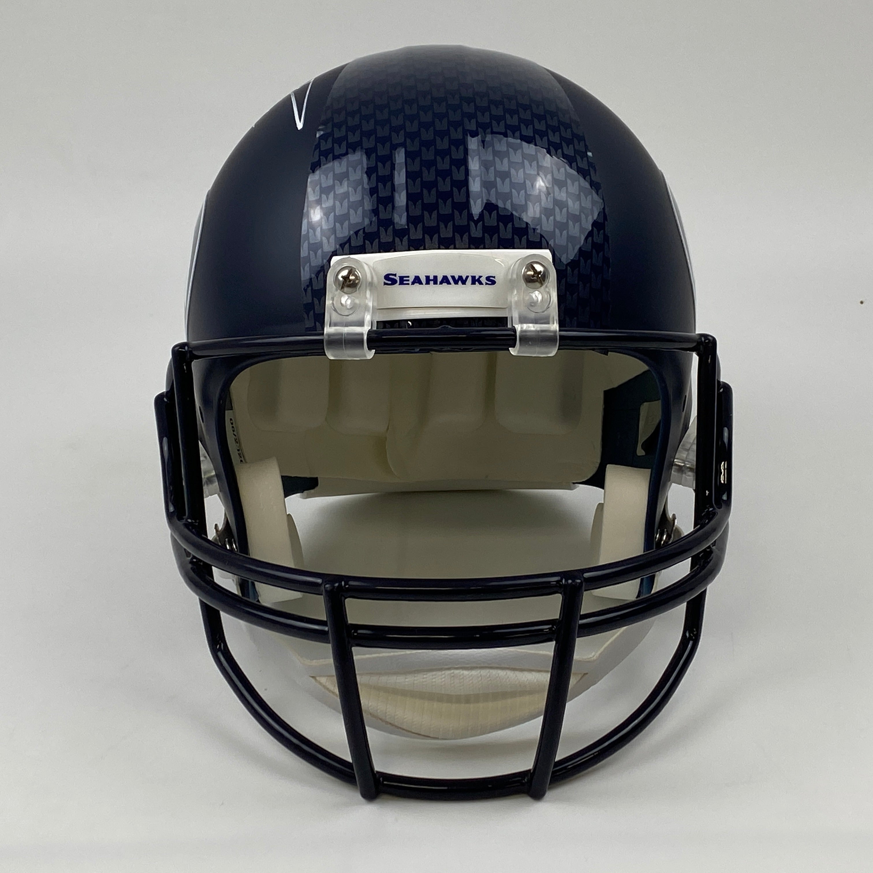 Autographed/Signed Russell Wilson Seattle Seahawks Full Size FS F/S Replica Football Helmet Beckett BAS COA