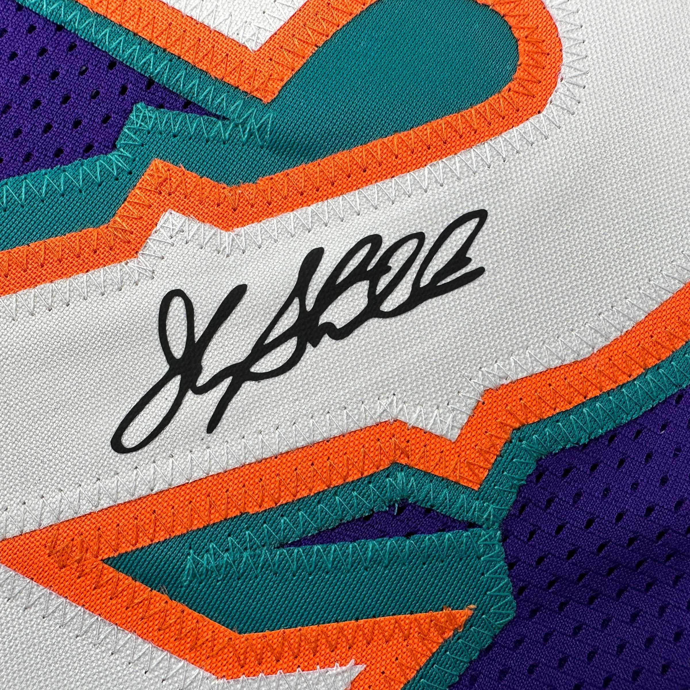 Facsimile Autographed John Stockton Utah Purple Reprint Laser Auto Basketball Jersey Size Men's XL