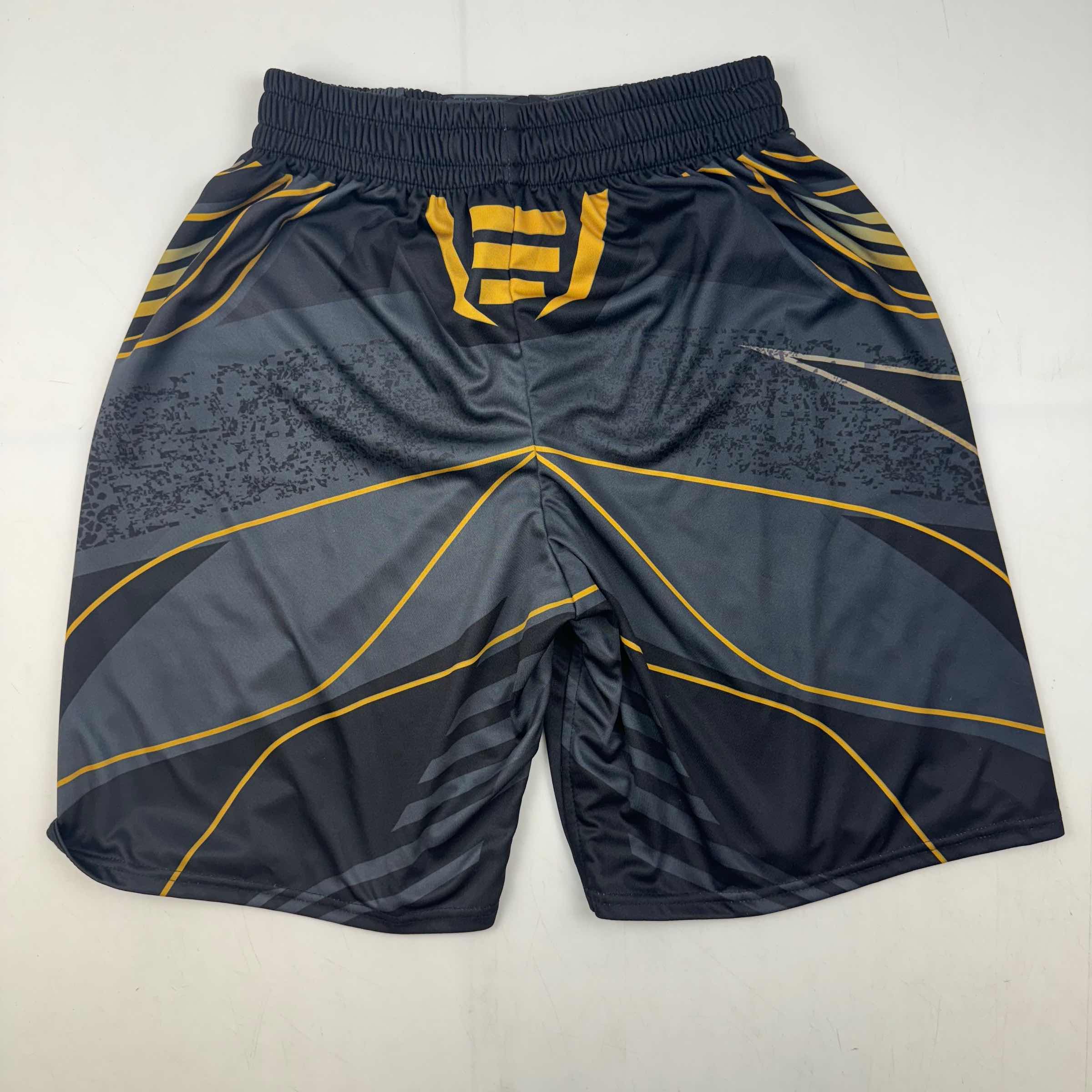 Autographed/Signed Stipe Miocic Black and Gold UFC MMA Trunks Shorts Ultimate Fighting Beckett BAS COA