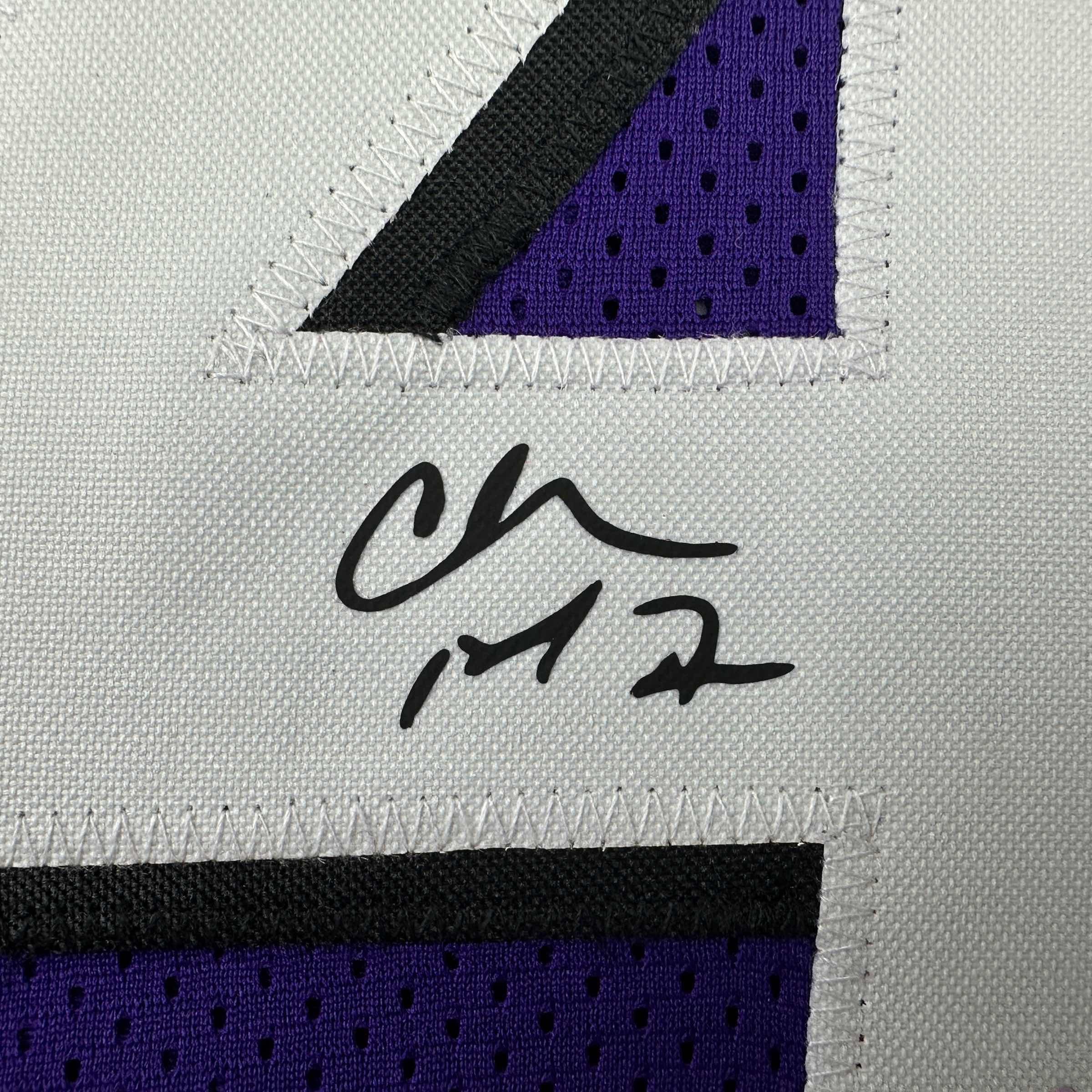 Facsimile Autographed Charles Barkley Phoenix Purple Reprint Laser Auto Basketball Jersey Size Men's XL