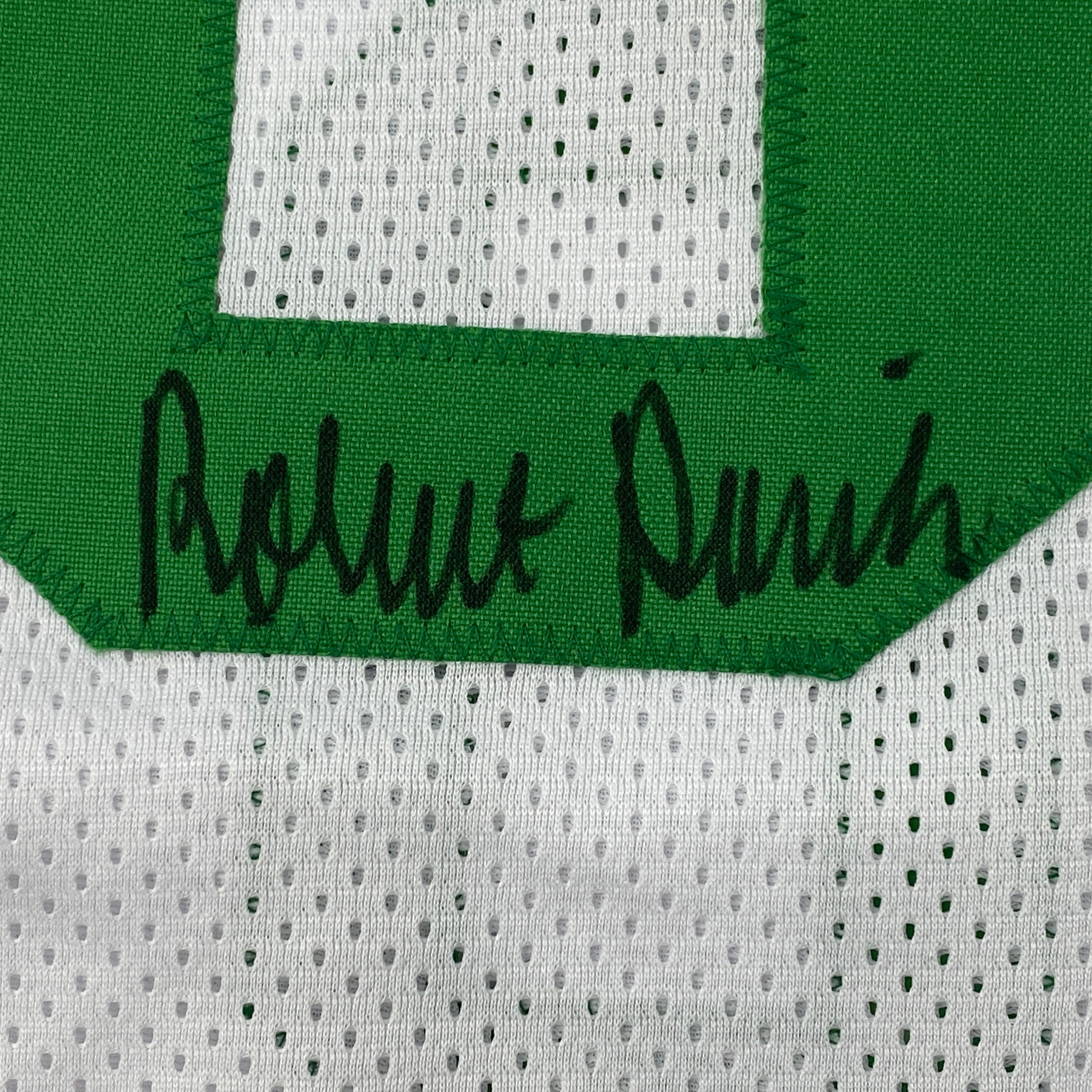 Autographed/Signed Robert Parish Boston White Basketball Jersey JSA COA