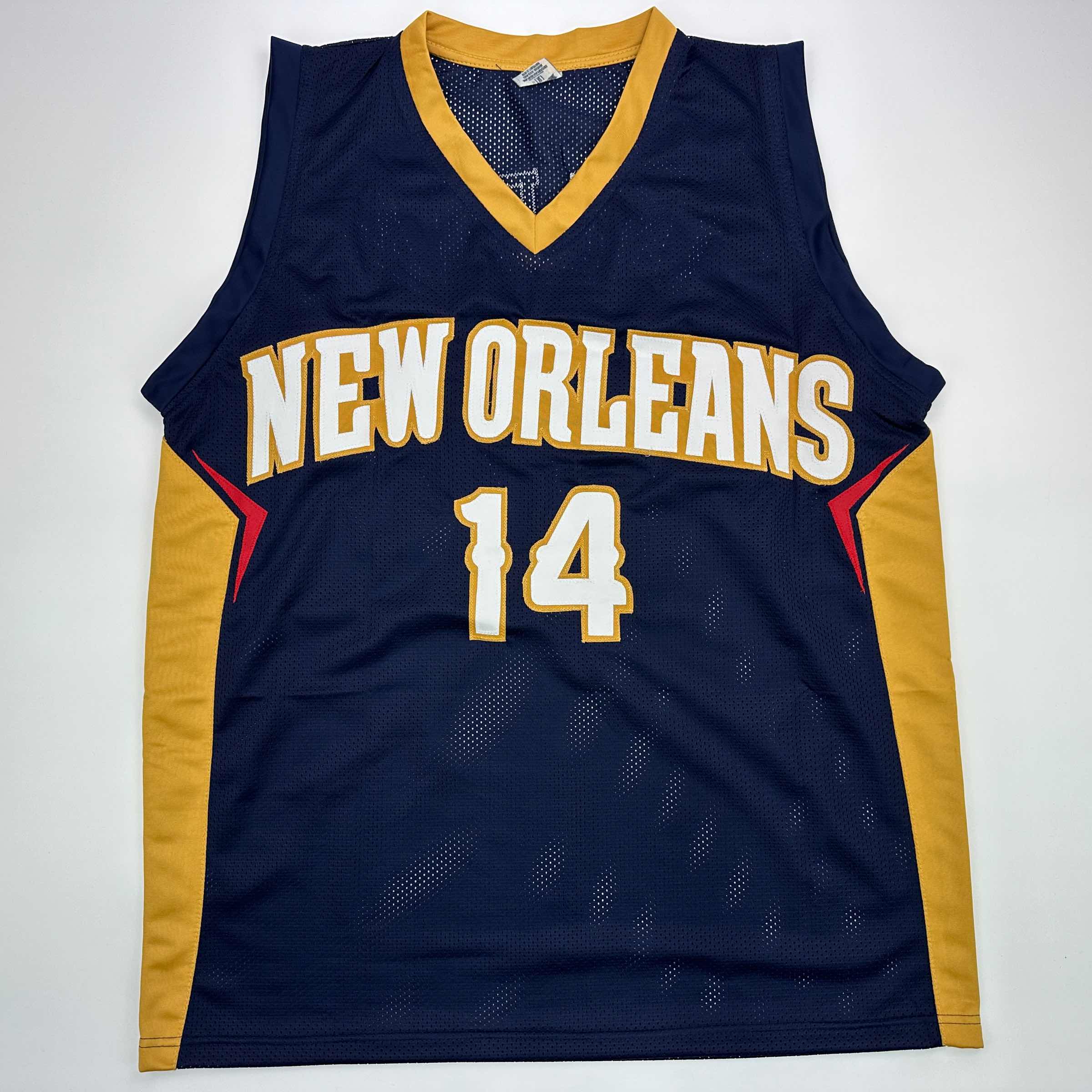 Facsimile Autographed Brandon Ingram New Orleans Blue Reprint Laser Auto Basketball Jersey Size Men's XL