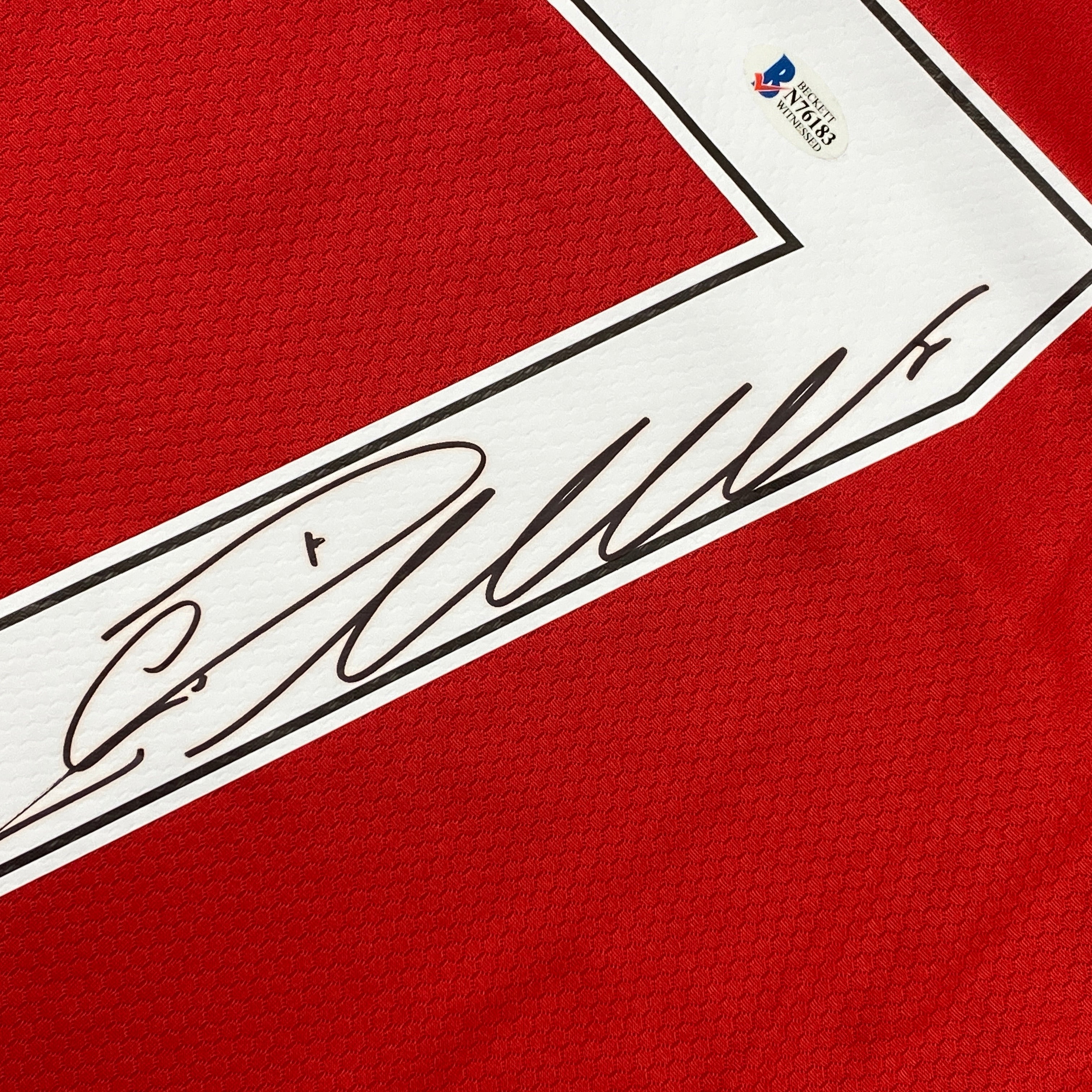 Autographed/Signed Cristiano Ronaldo Manchester United Red Soccer Jersey Beckett BAS COA