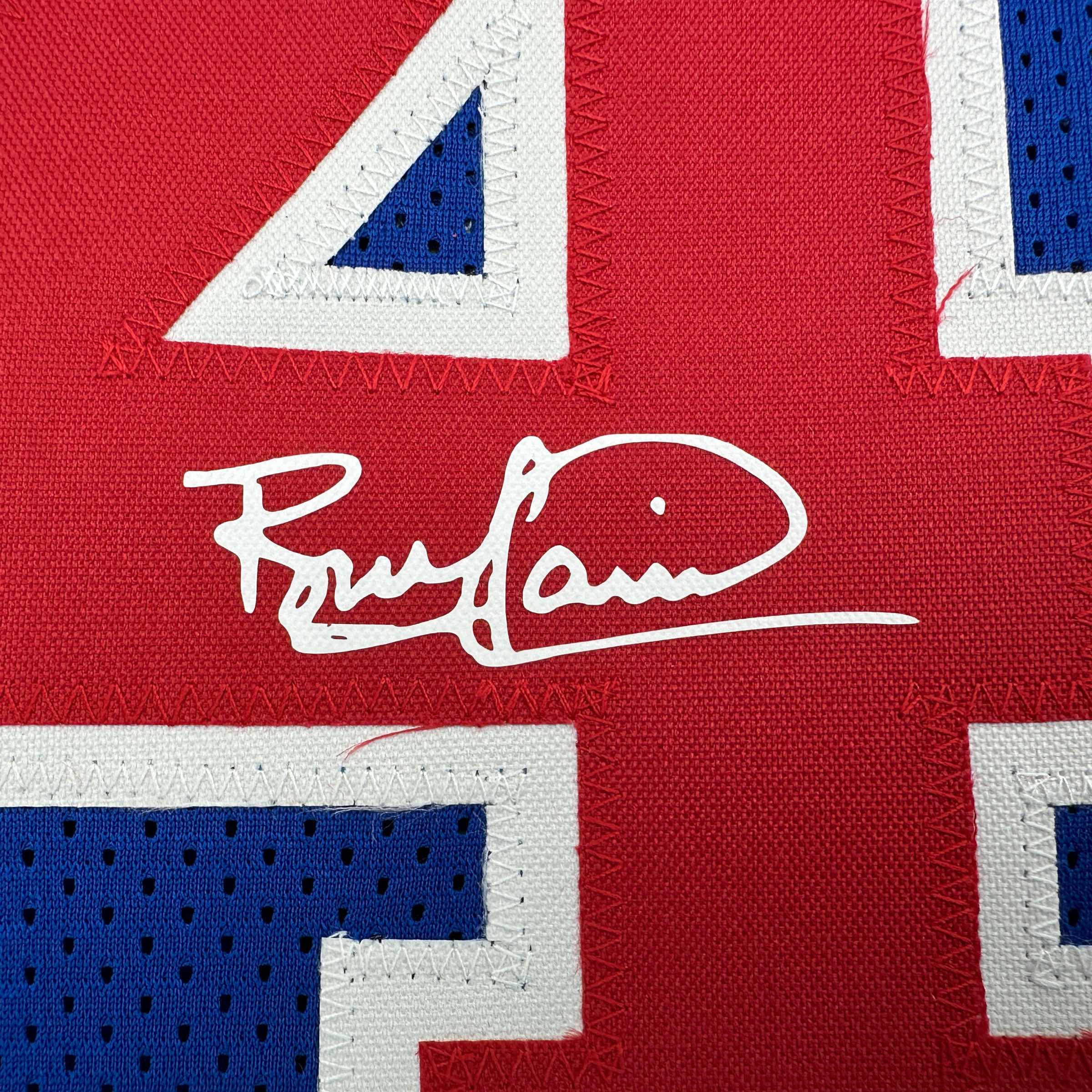 Facsimile Autographed Bill Laimbeer Detroit Blue Reprint Laser Auto Basketball Jersey Size Men's XL