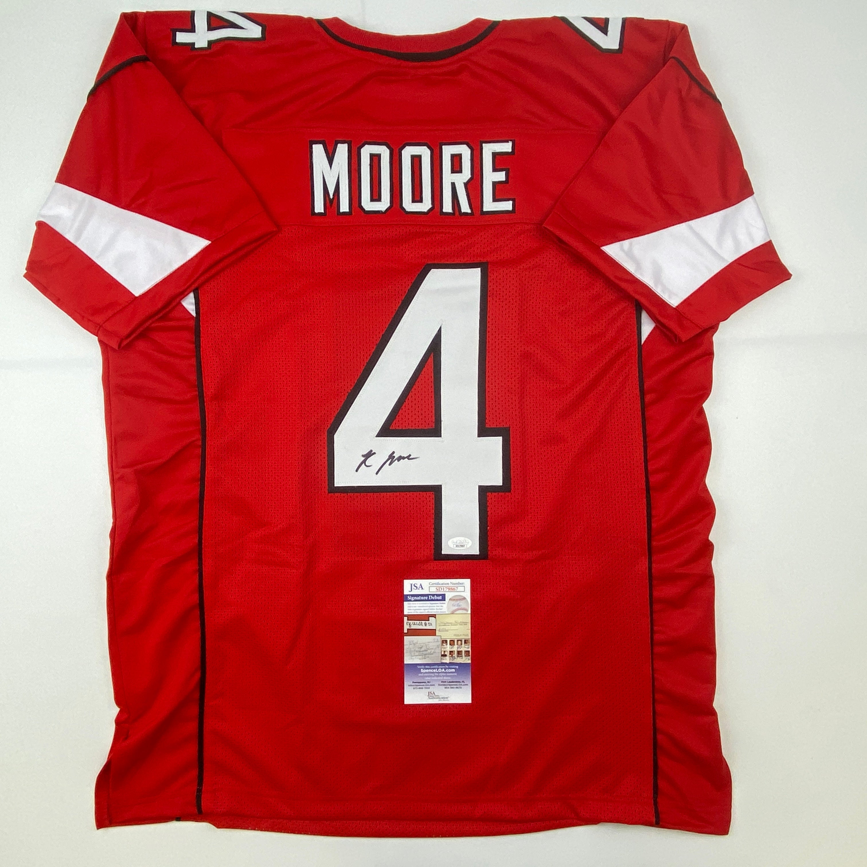 Autographed/Signed Rondale Moore Arizona Red Football Jersey JSA COA
