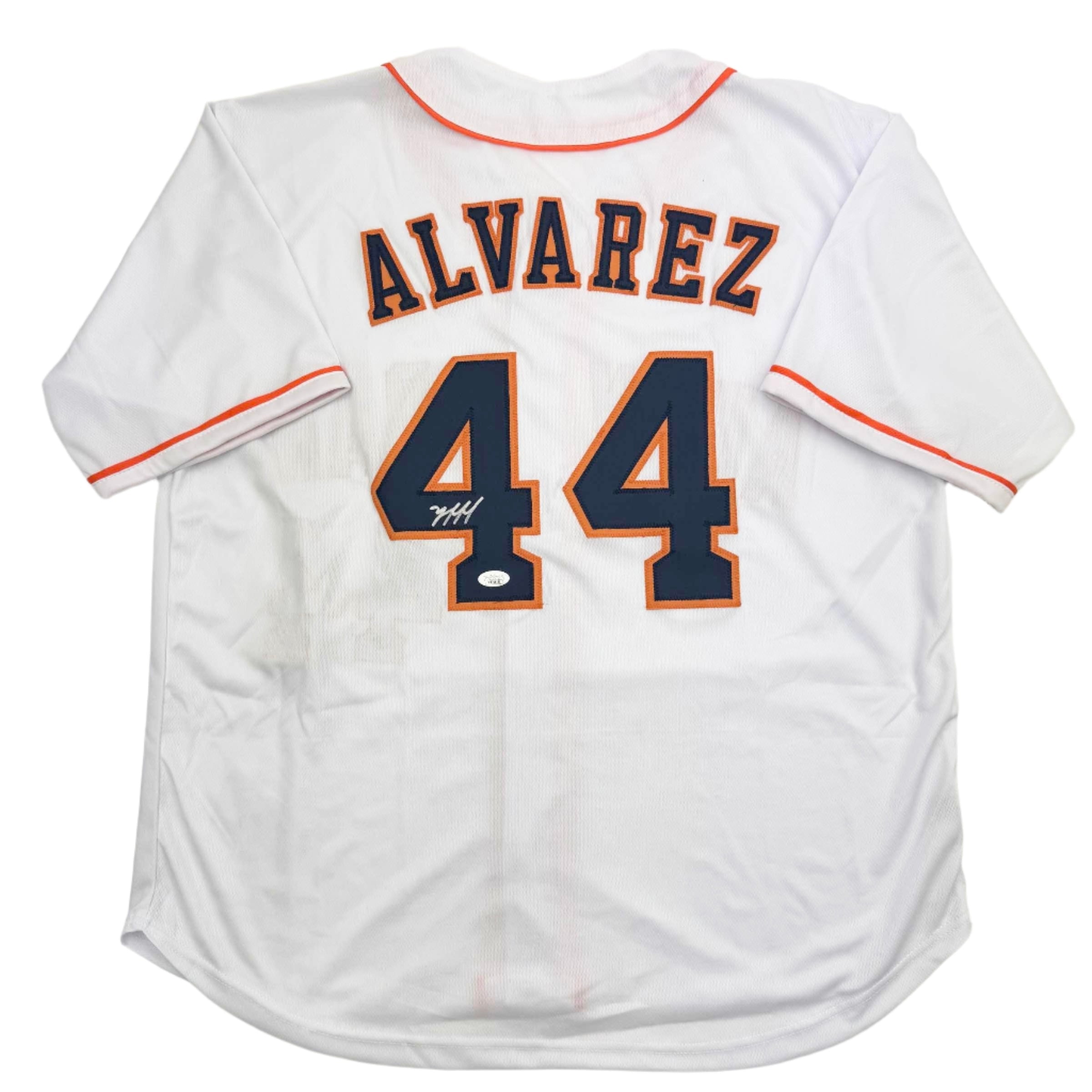 Autographed/Signed Yordan Alvarez Houston White Baseball Jersey JSA COA