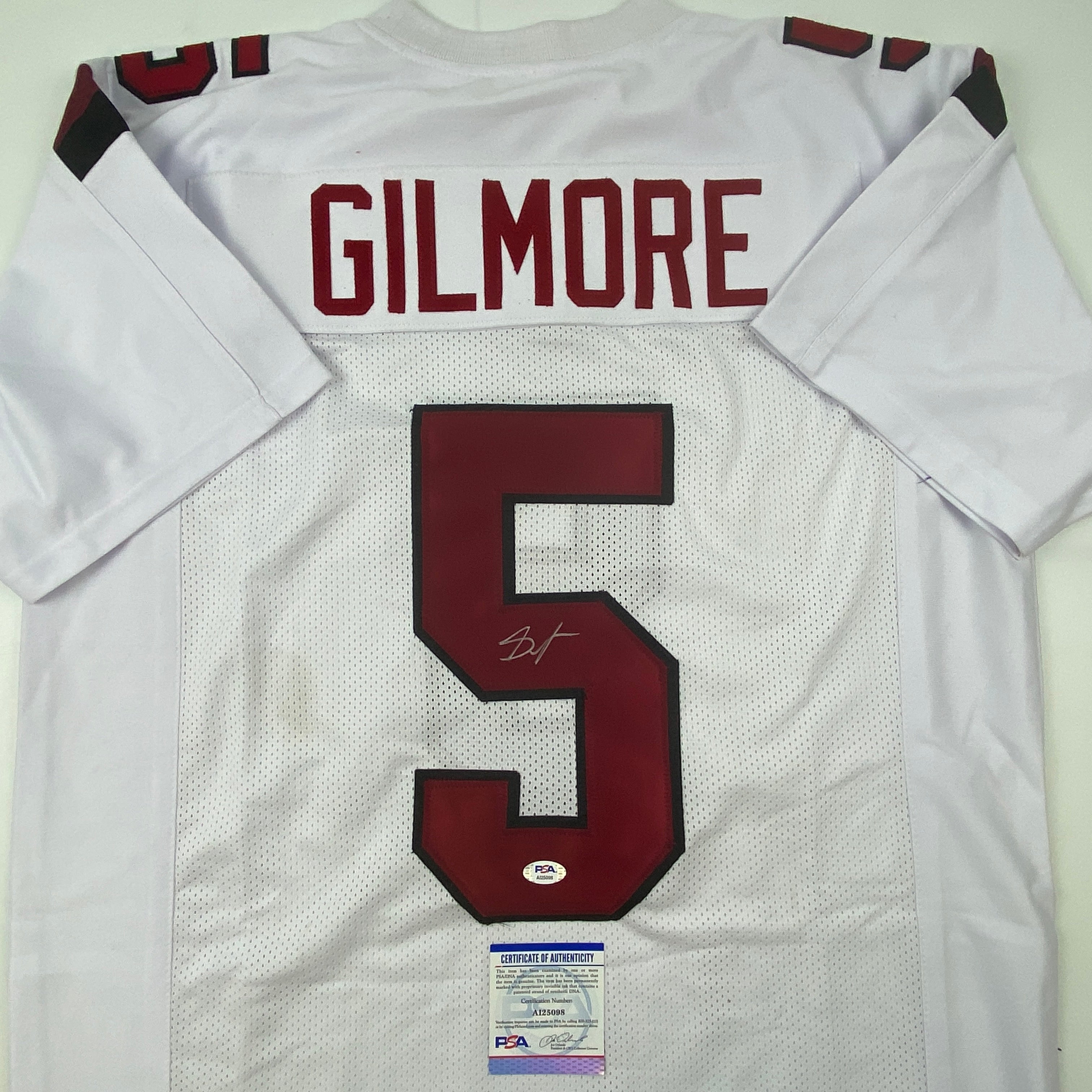 Autographed/Signed Stephon Gilmore South Carolina White College Football Jersey PSA/DNA COA