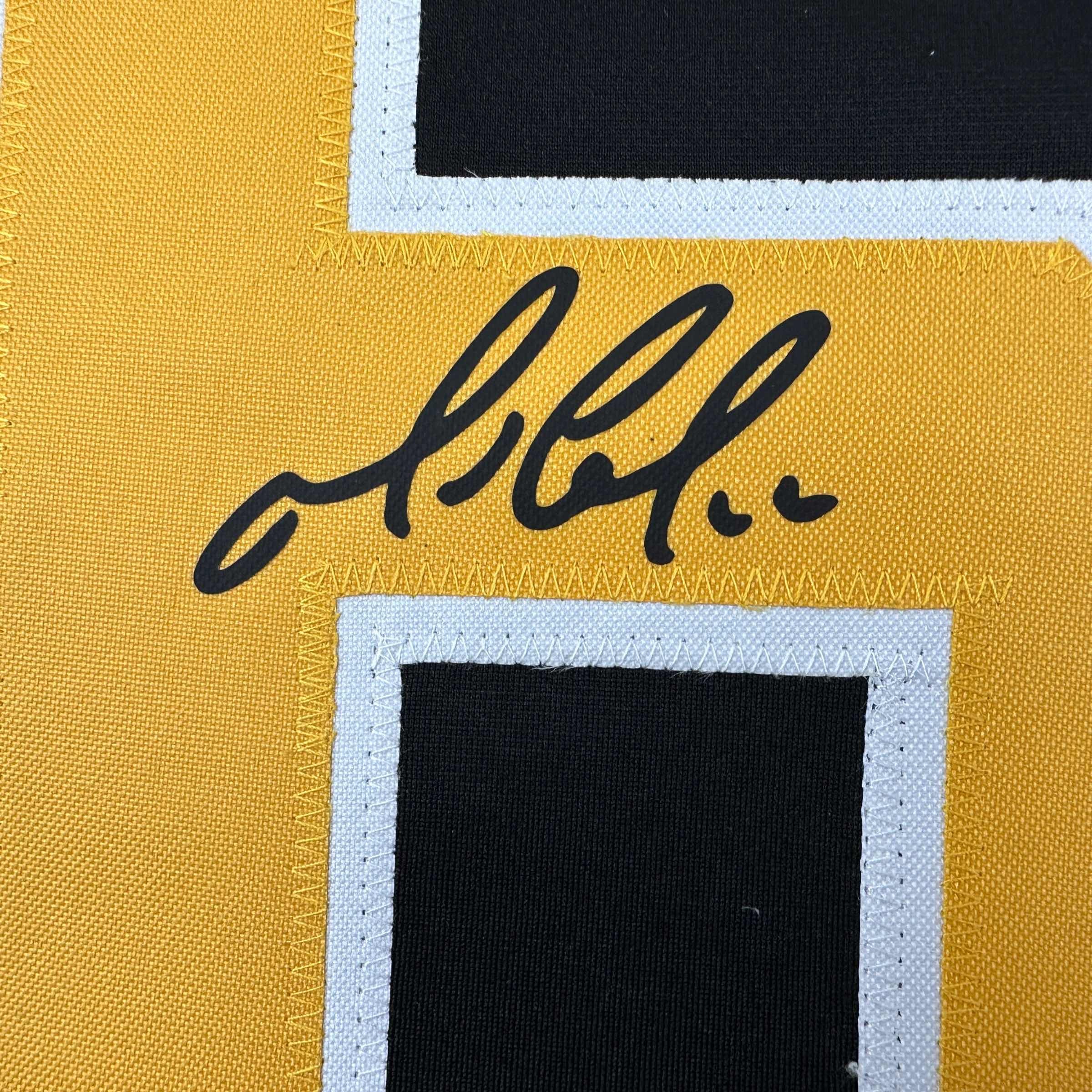 Facsimile Autographed Mario Lemieux Pittsburgh Black Reprint Laser Auto Hockey Jersey Size Men's XL