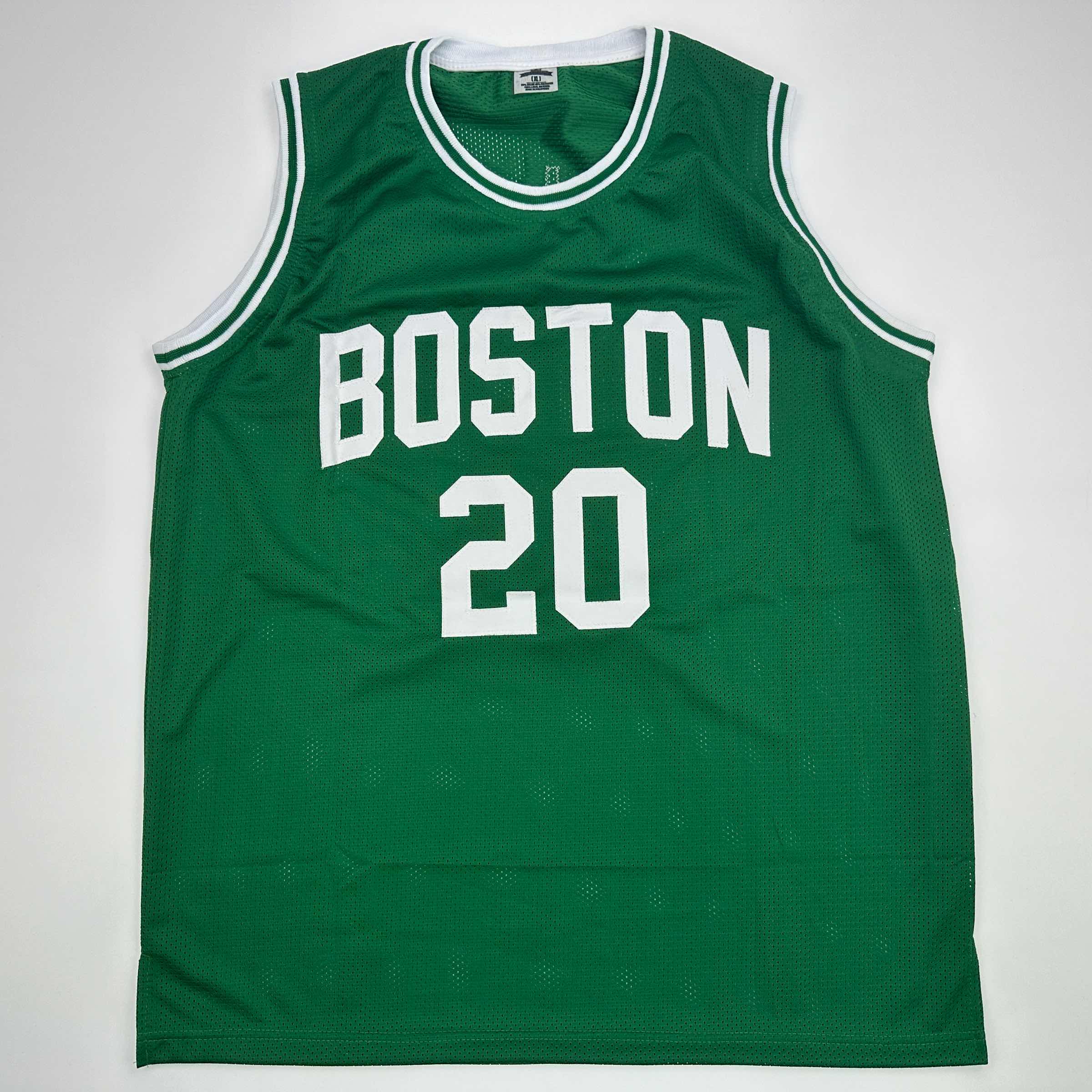 Facsimile Autographed Ray Allen Boston Green Reprint Laser Auto Basketball Jersey Size Men's XL