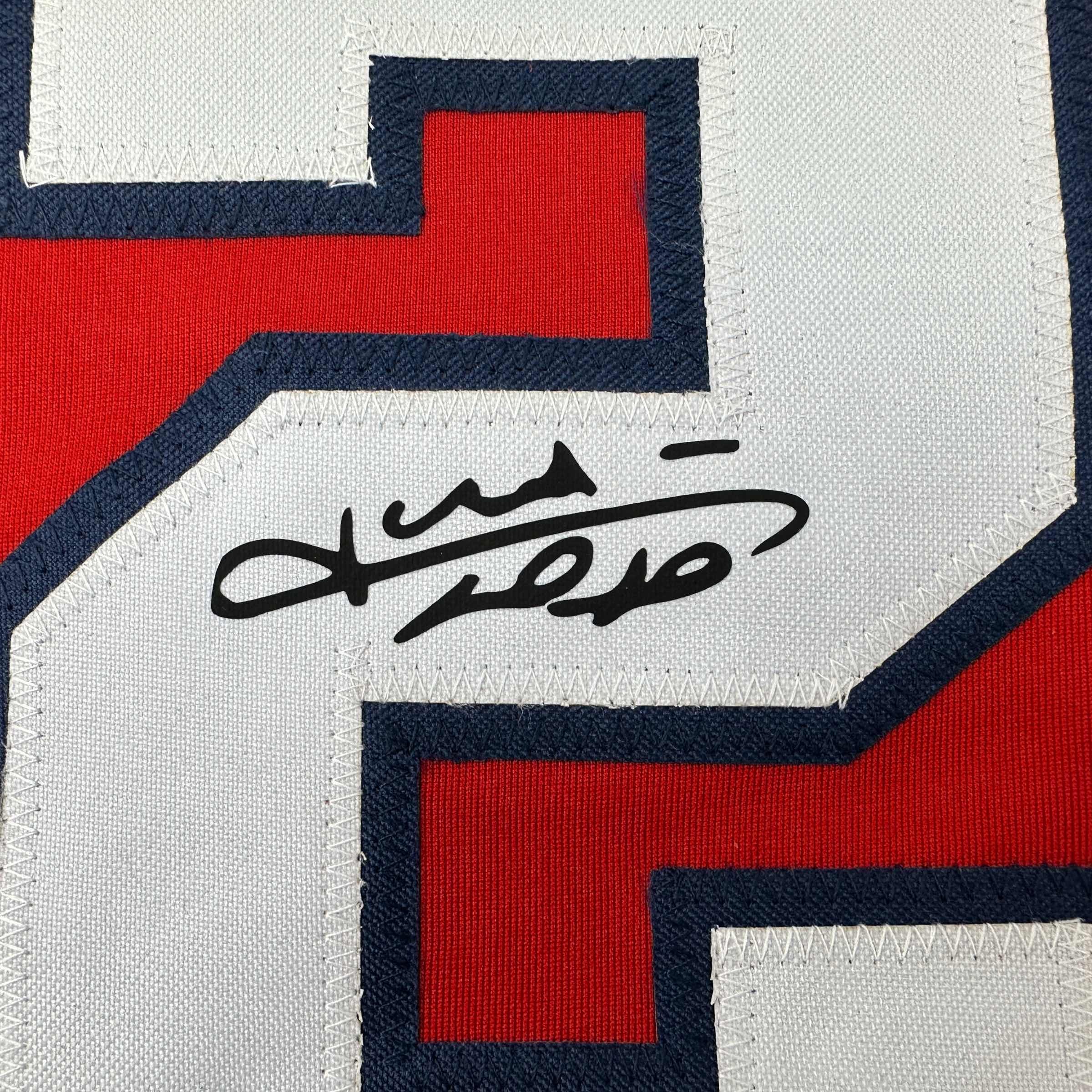 Facsimile Autographed Juan Soto Washington Red Reprint Laser Auto Baseball Jersey Size Men's XL