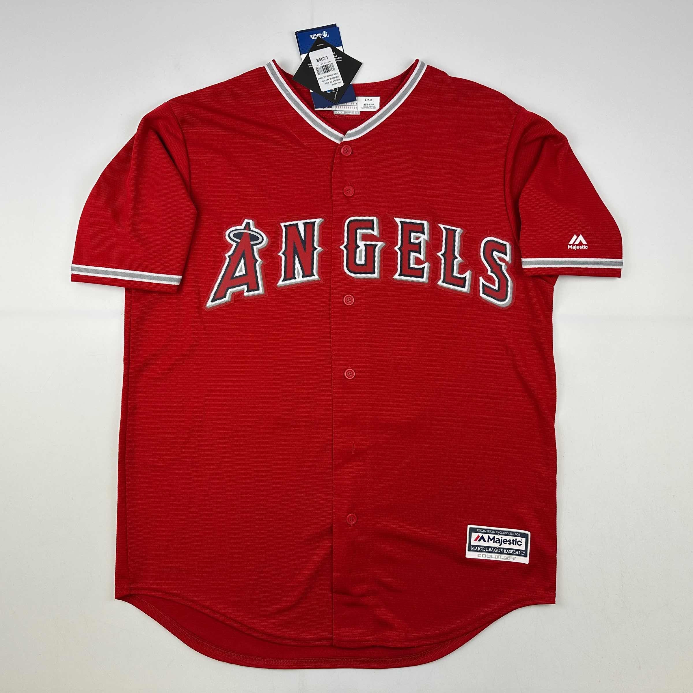 Autographed/Signed Shohei Ohtani Los Angeles Angels of Anaheim Red Majestic Authentic Baseball Jersey Fanatics COA