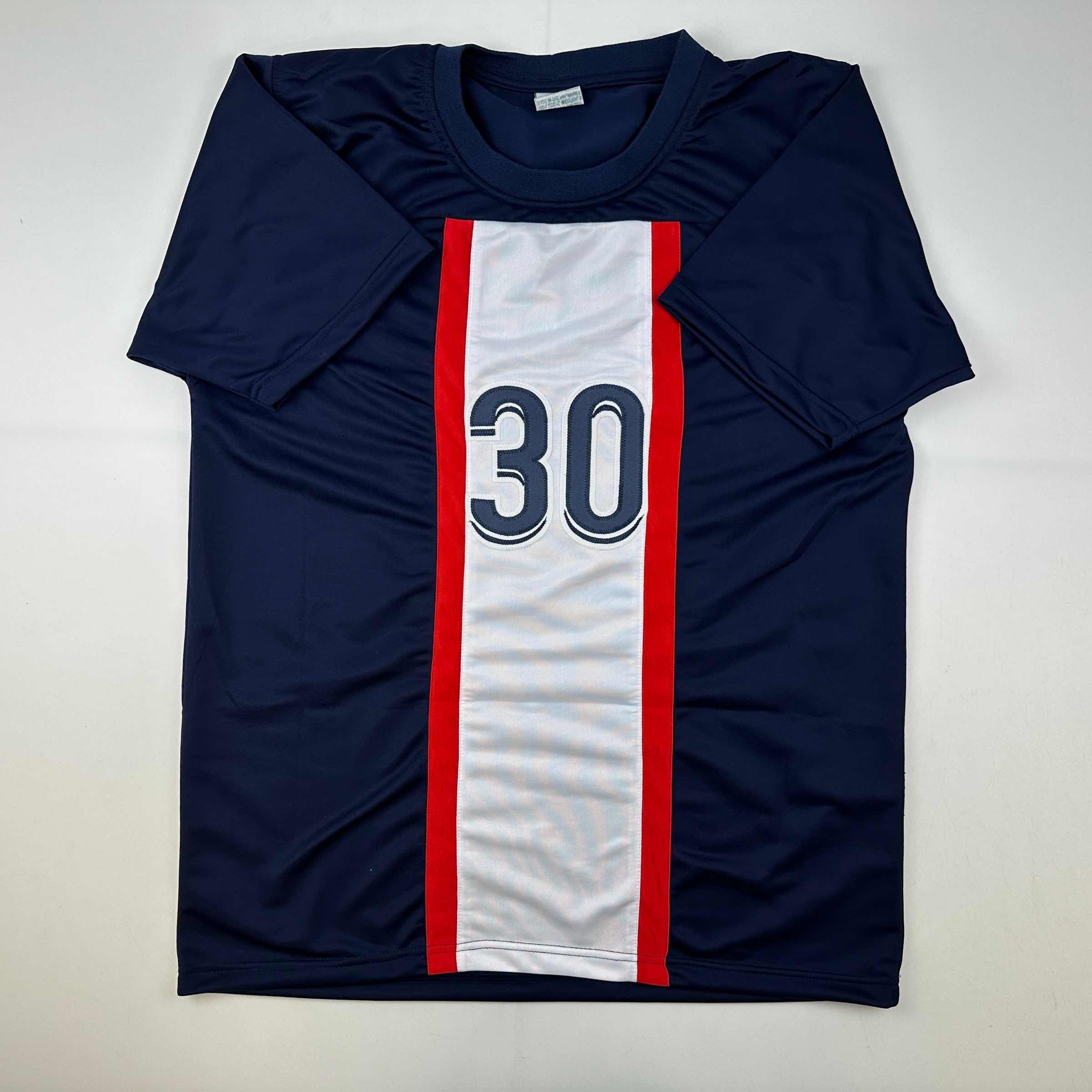 Facsimile Autographed Lionel Messi Leo PSG Blue Reprint Laser Auto Soccer Jersey Size Men's XL