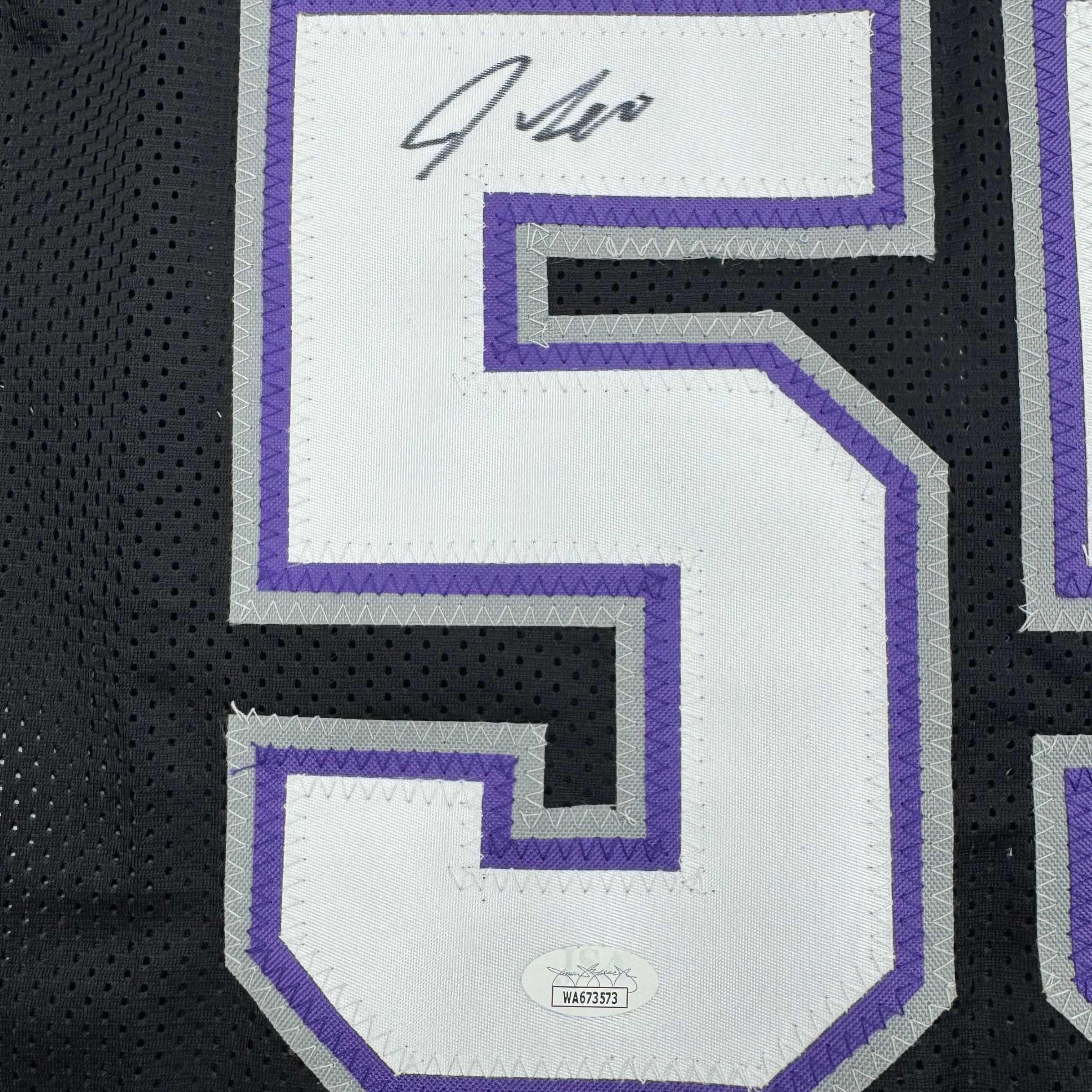 Autographed/Signed Jason Williams Sacramento Black Basketball Jersey JSA COA